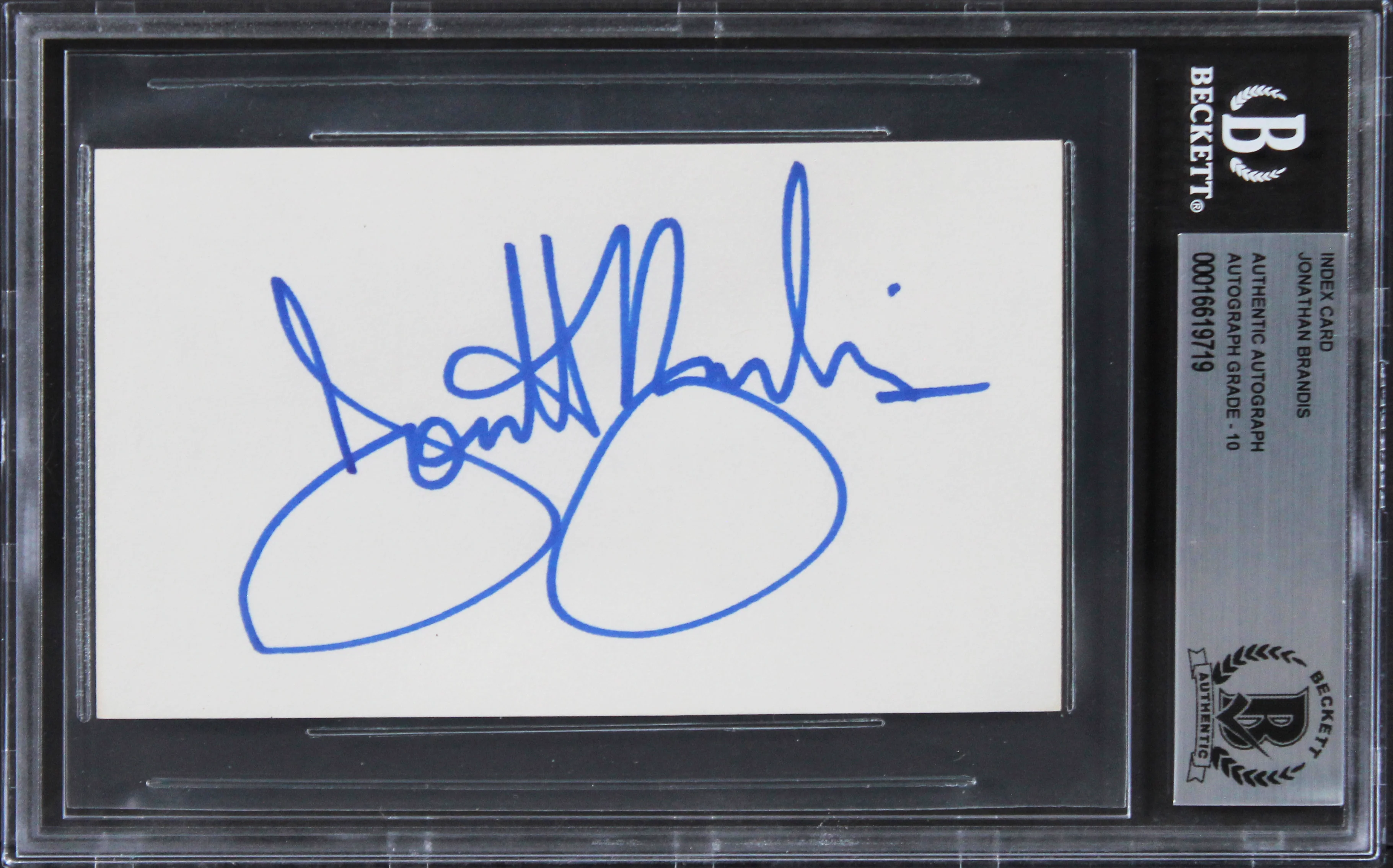 Jonathan Brandis Ladybugs Signed 3x5 Index Card Auto Graded Mint 10 BAS Slab 2 - Image 2
