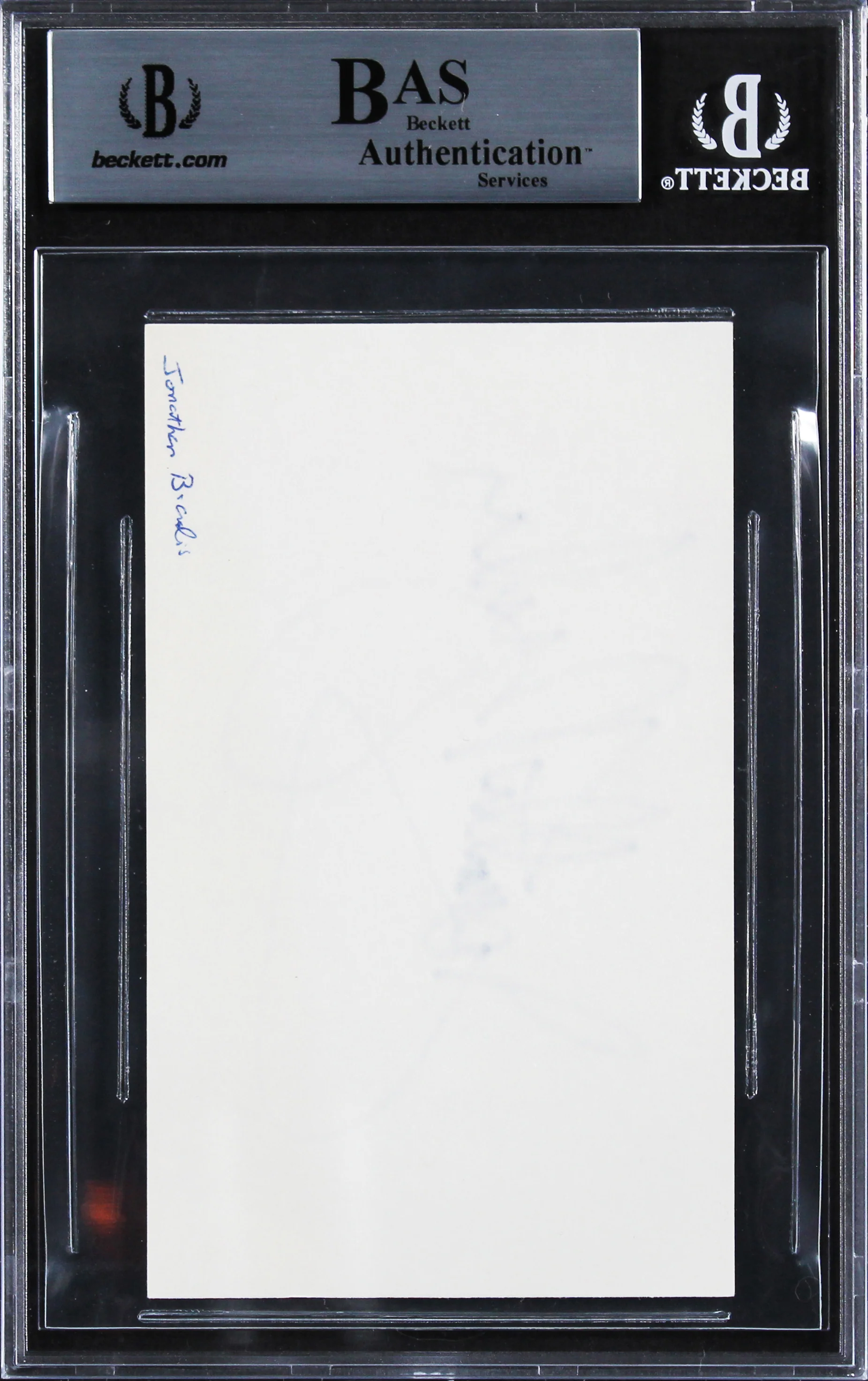 Jonathan Brandis seaQuest DSV Authentic Signed 3x5 Index Card BAS Slabbed - Image 3