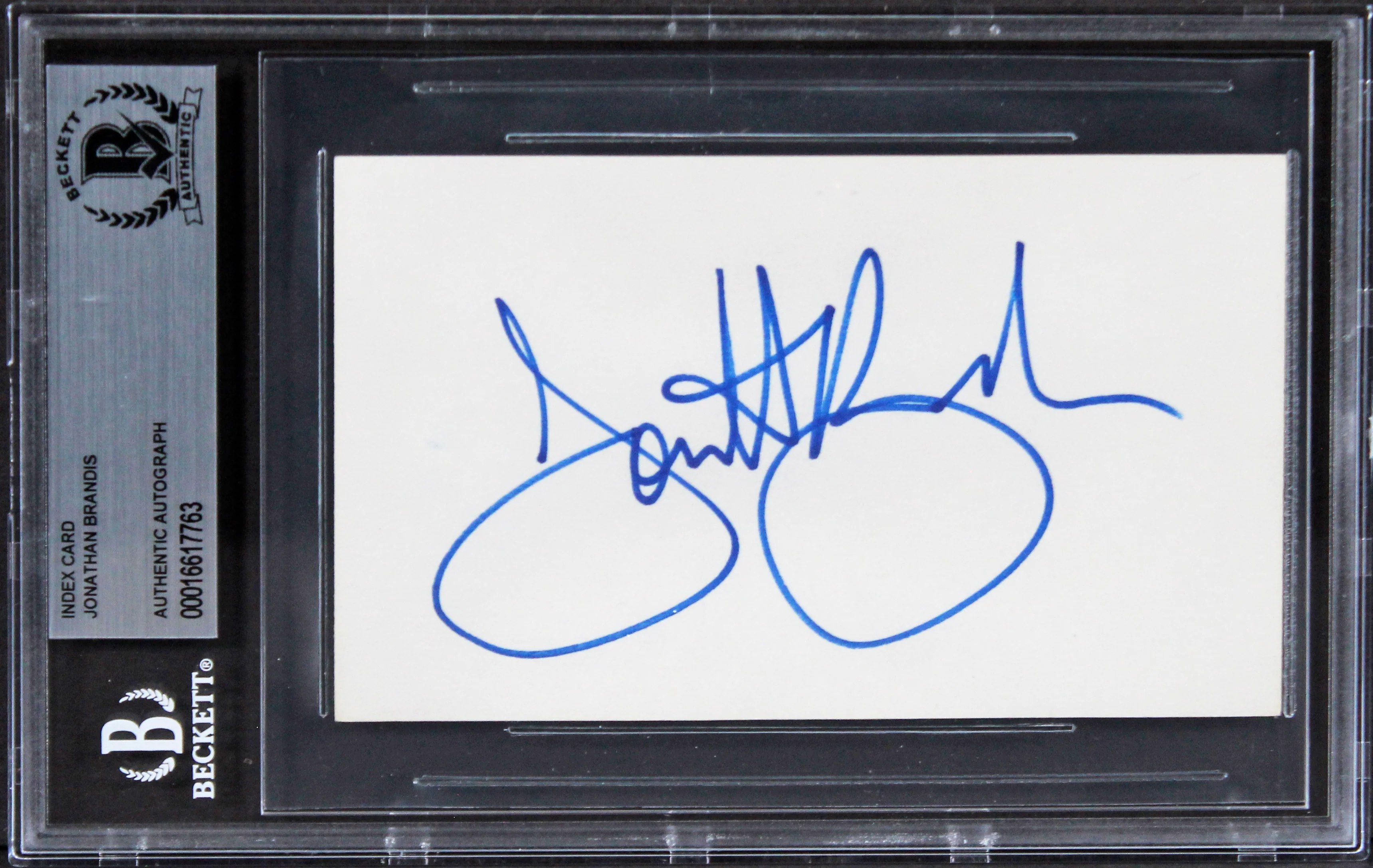 Jonathan Brandis The Neverending Story II Signed 3x5 Index Card BAS Slabbed 2
