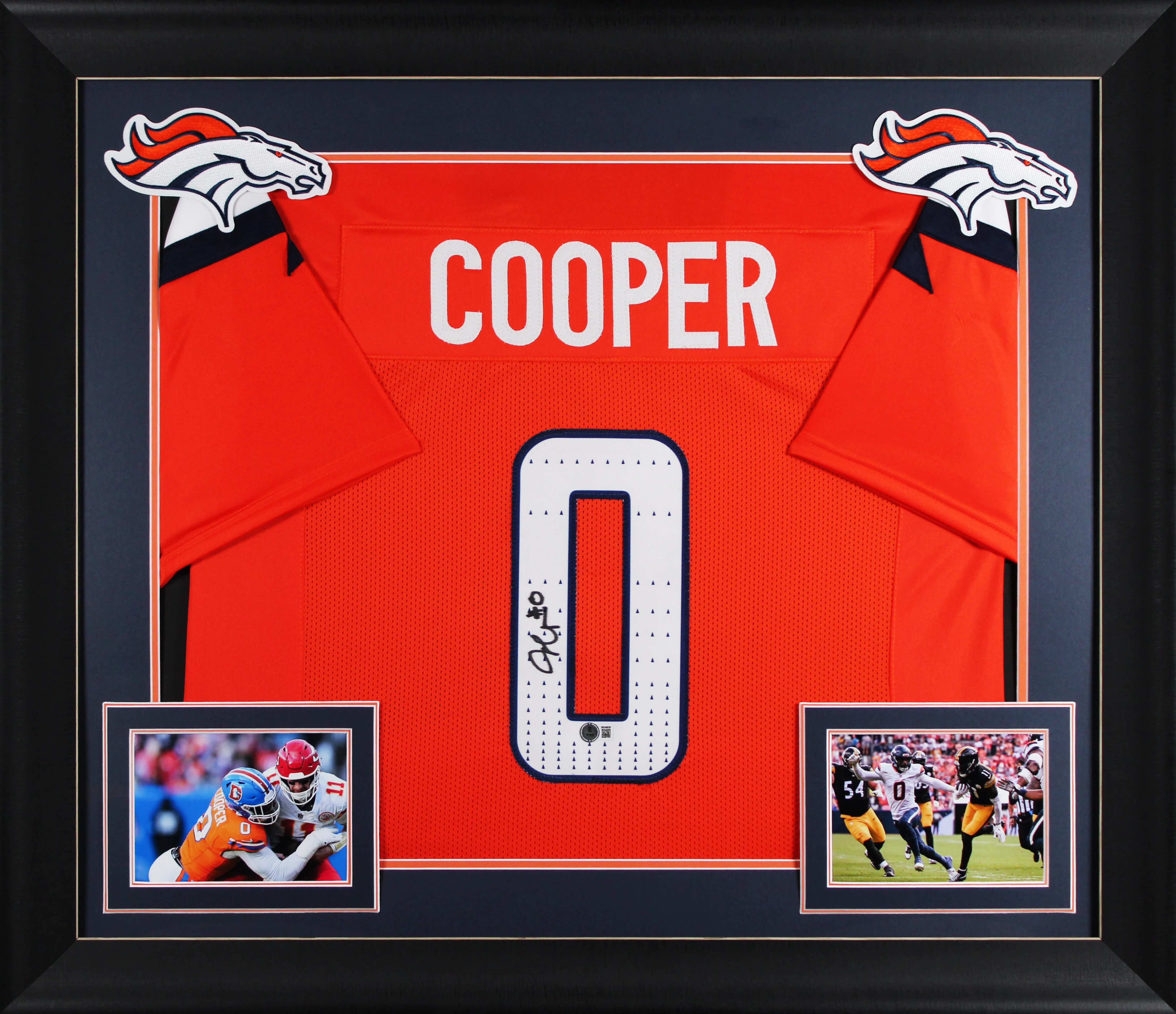 Jonathan Cooper Authentic Signed Orange Pro Style Framed Jersey BAS Witnessed - Image 2