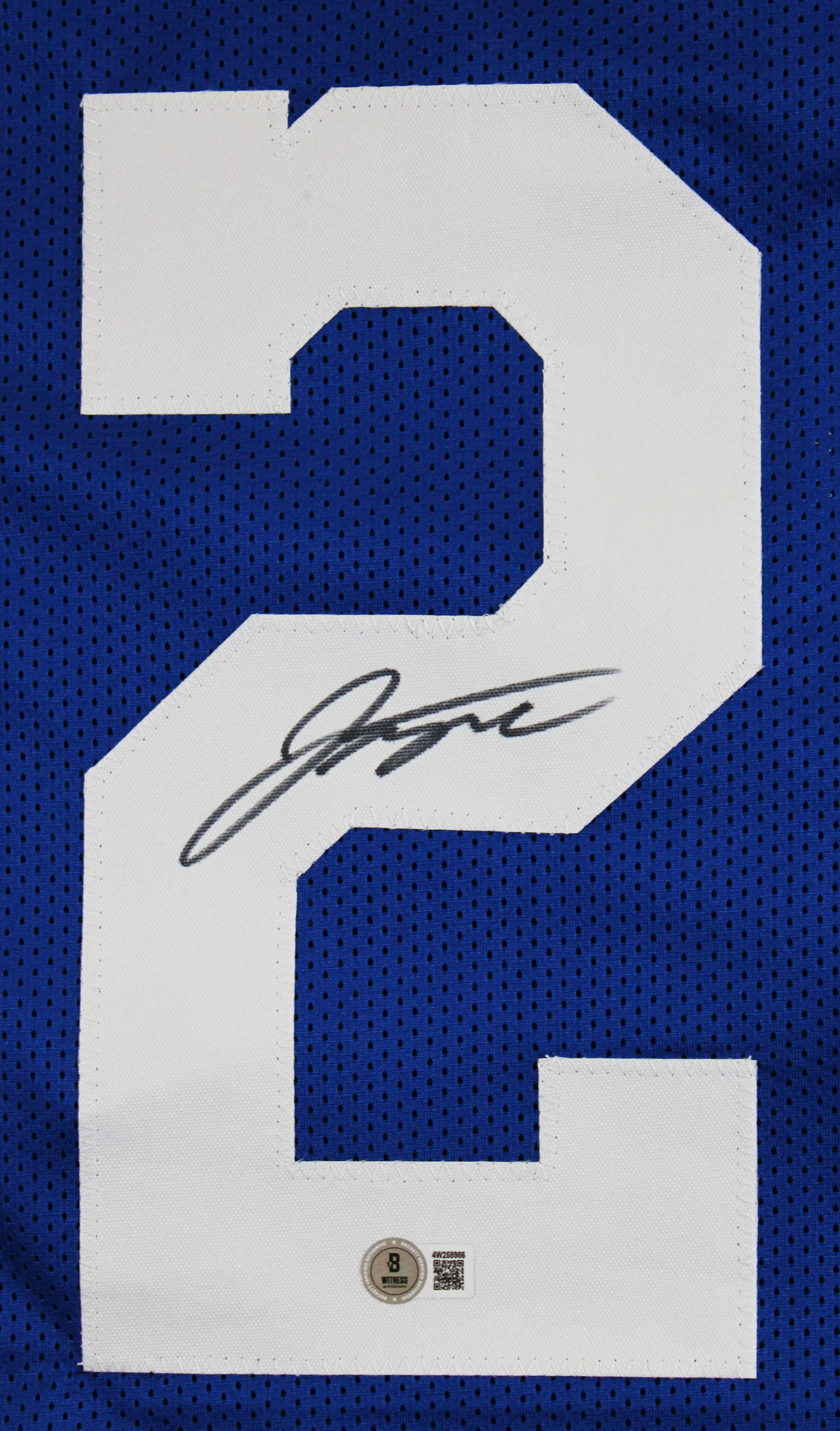 Jonathan Taylor Authentic Signed Blue Pro Style Jersey Autographed BAS - Image 3