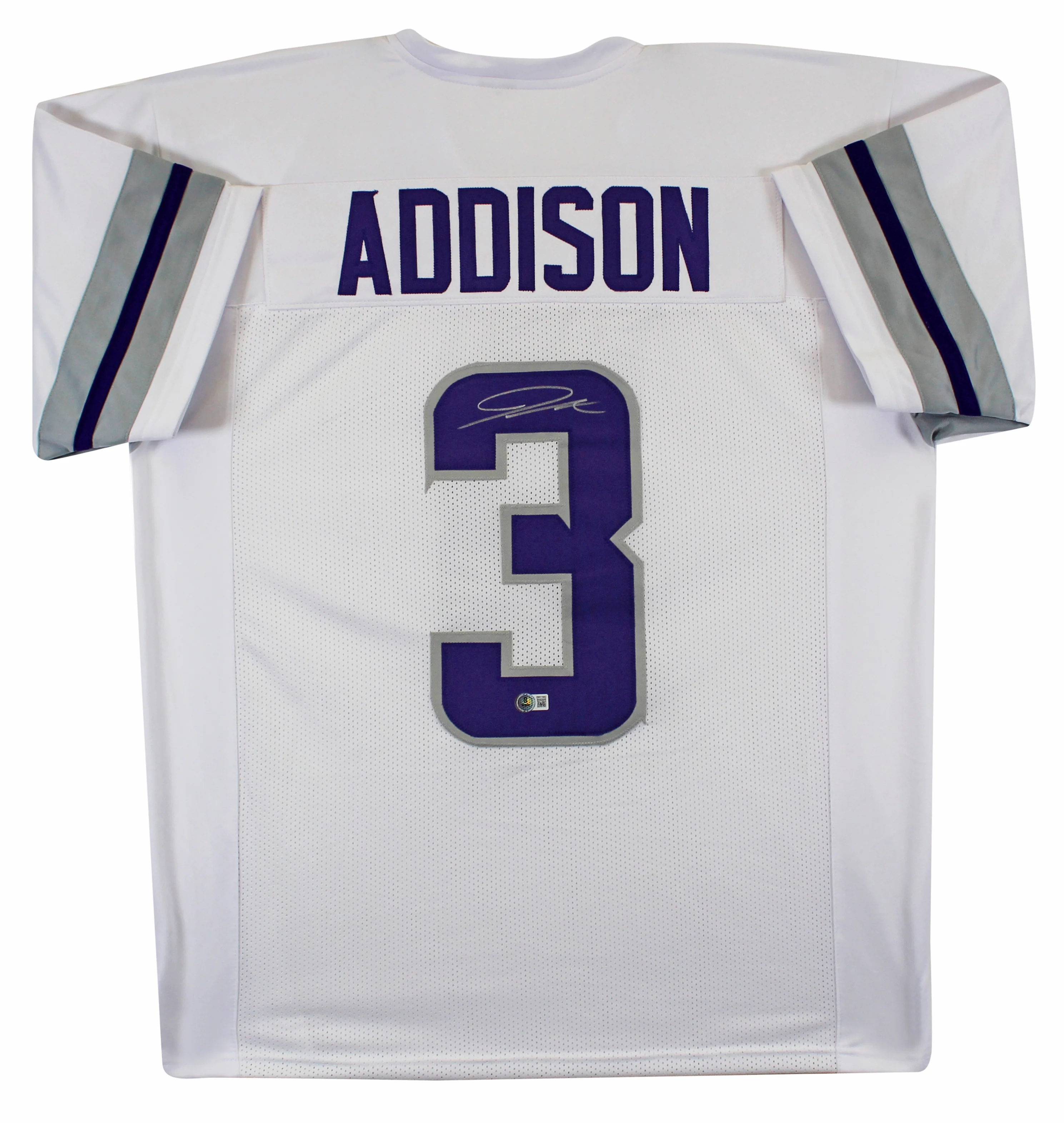 Jordan Addison Authentic Signed White Alternate Pro Style Jersey BAS Witnessed - Image 2