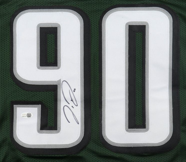 Jordan Davis Philadelphia Signed Green Football Jersey JSA QR Hologram - Image 2