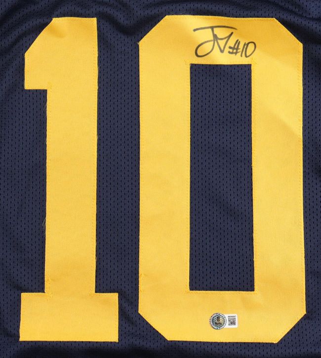 Jordan Love Green Bay Signed Alternate Navy Football Jersey BAS ITP - Image 2