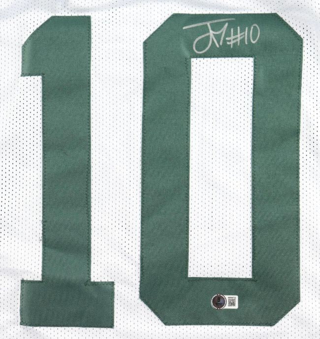 Jordan Love Green Bay Signed White Football Jersey BAS - Image 2
