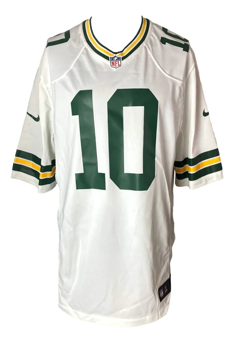 Jordan Love Signed Green Bay Packers White Nike Game Replica Jersey BAS ITP - Image 3