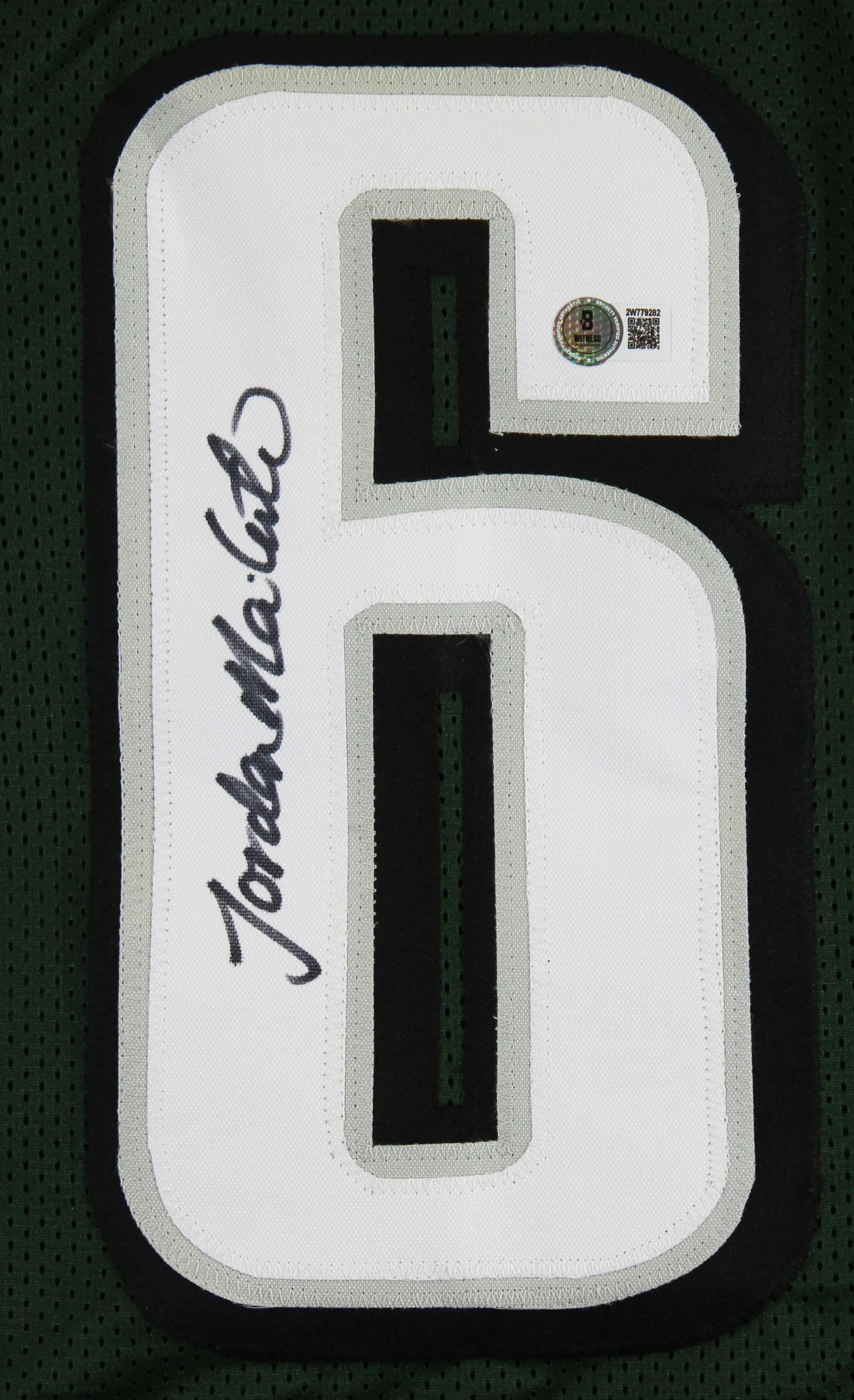 Jordan Mailata Authentic Signed Green Pro Style Jersey Autographed BAS Witnessed - Image 3