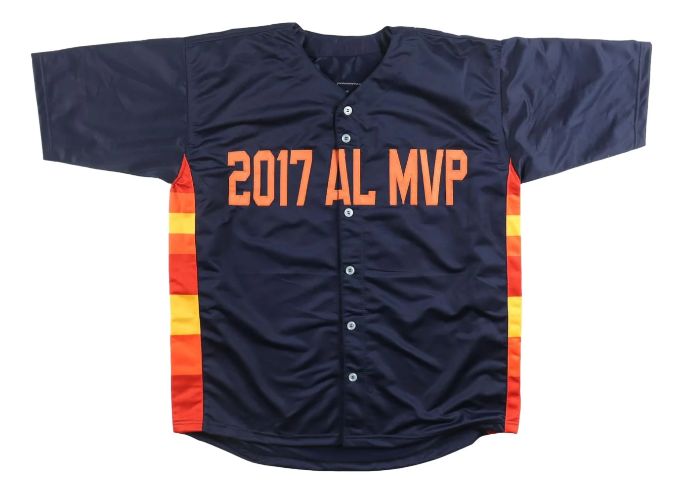 Jose Altuve Houston Signed Navy Baseball Jersey BAS - Image 3