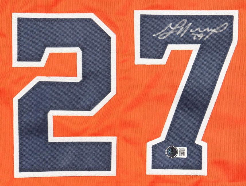 Jose Altuve Houston Signed Orange Baseball Jersey BAS - Image 2