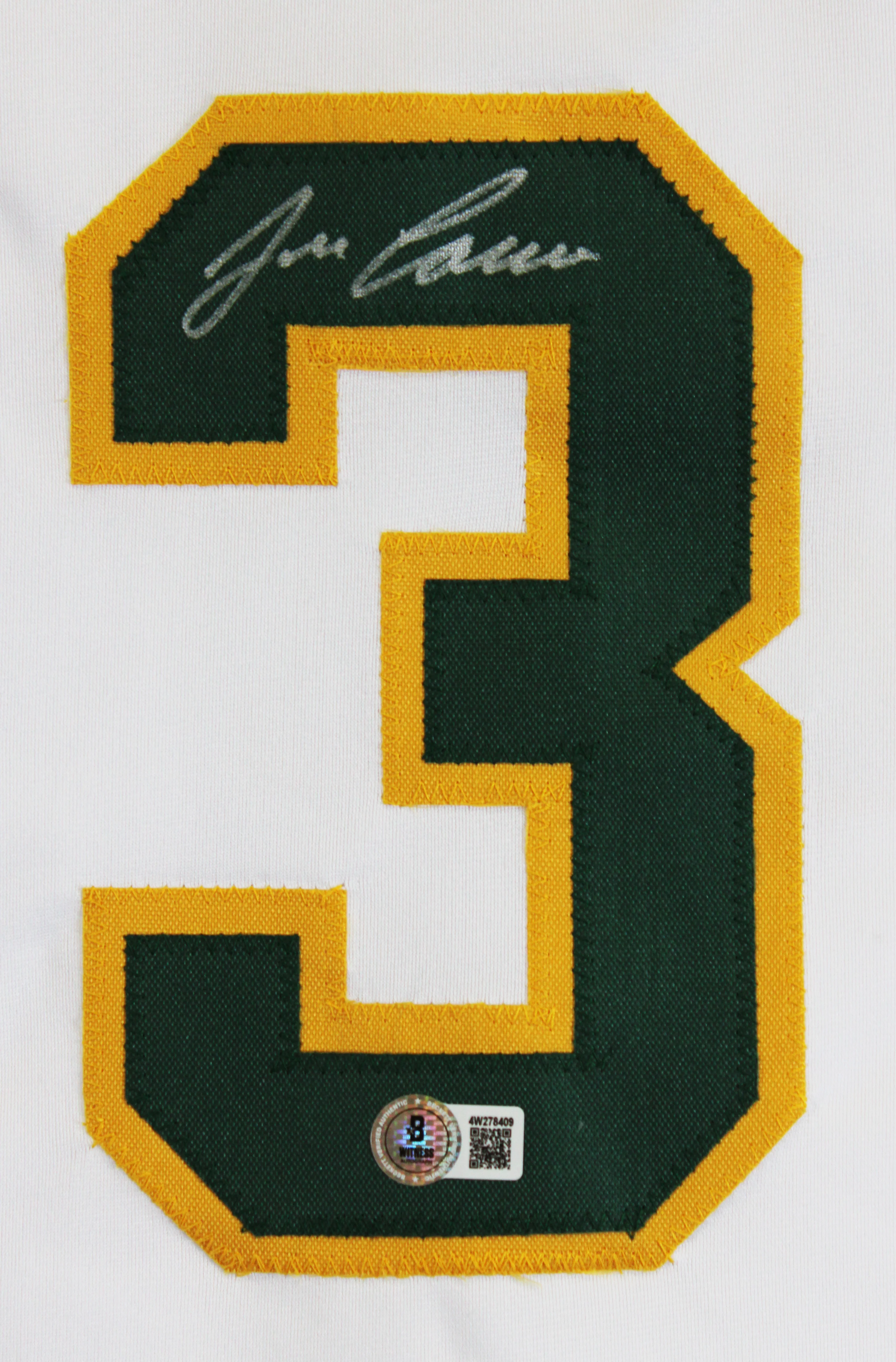 Jose Canseco Authentic Signed White Pro Style Jersey Autographed BAS Witnessed - Image 3