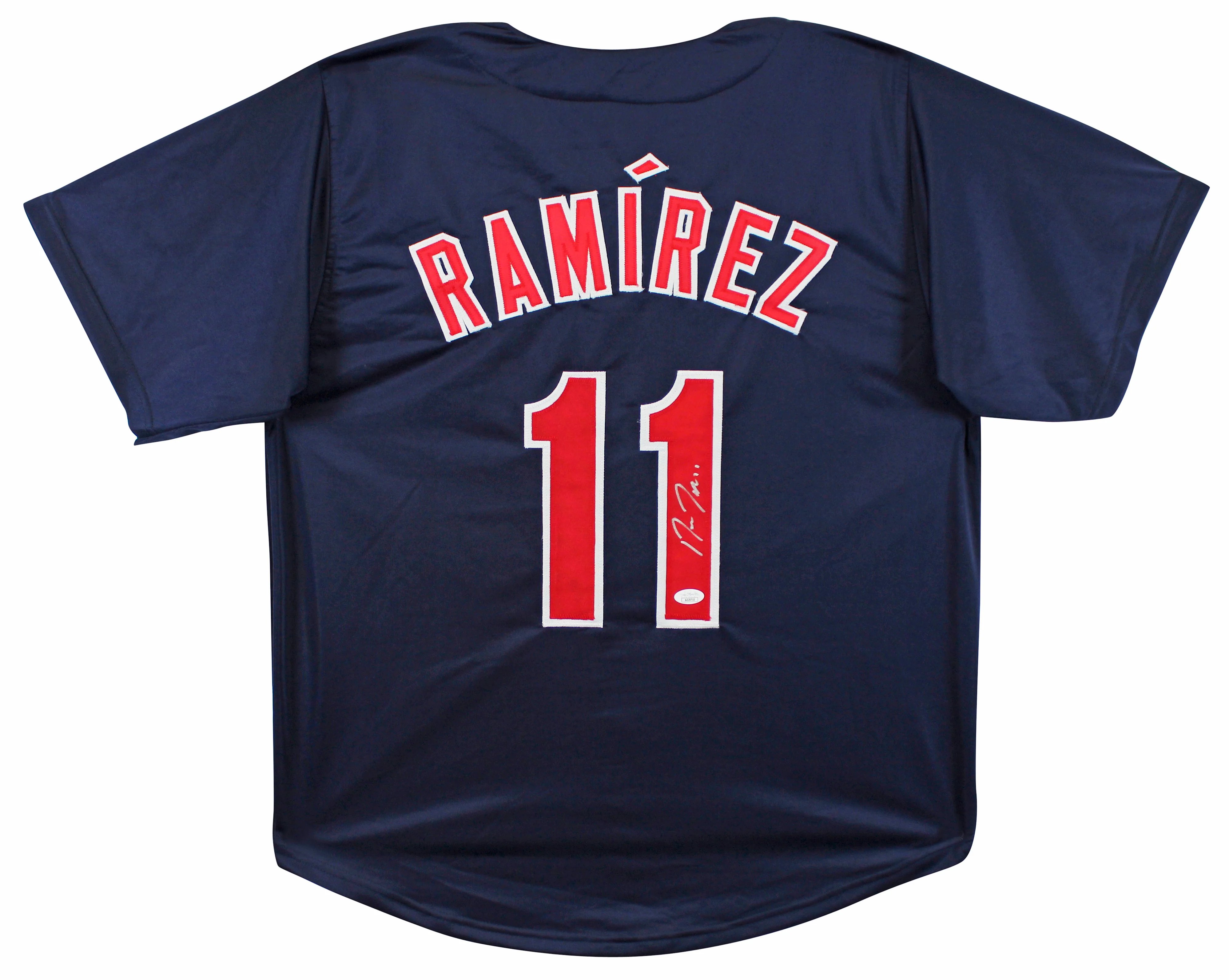 Jose Ramirez Authentic Signed Navy Pro Style Jersey Autographed JSA 2 - Image 2