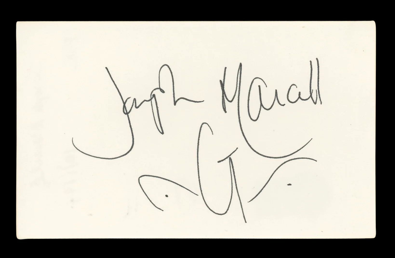 Joseph Marcell Fresh Prince of Bel-Air Signed 3x5 Index Card BAS #BL96476 - Image 2