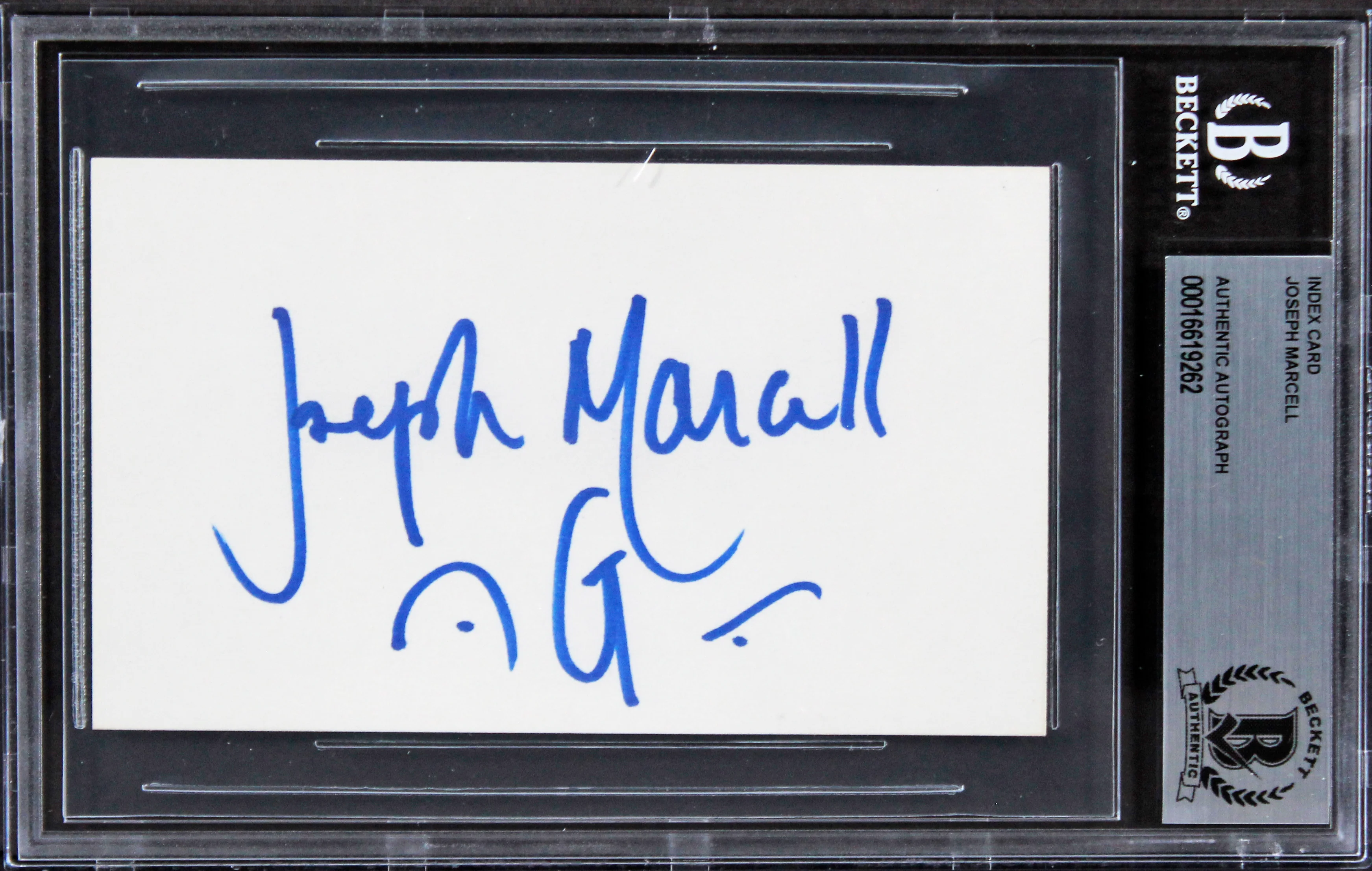 Joseph Marcell Fresh Prince of Bel-Air Signed 3x5 Index Card BAS Slabbed - Image 2