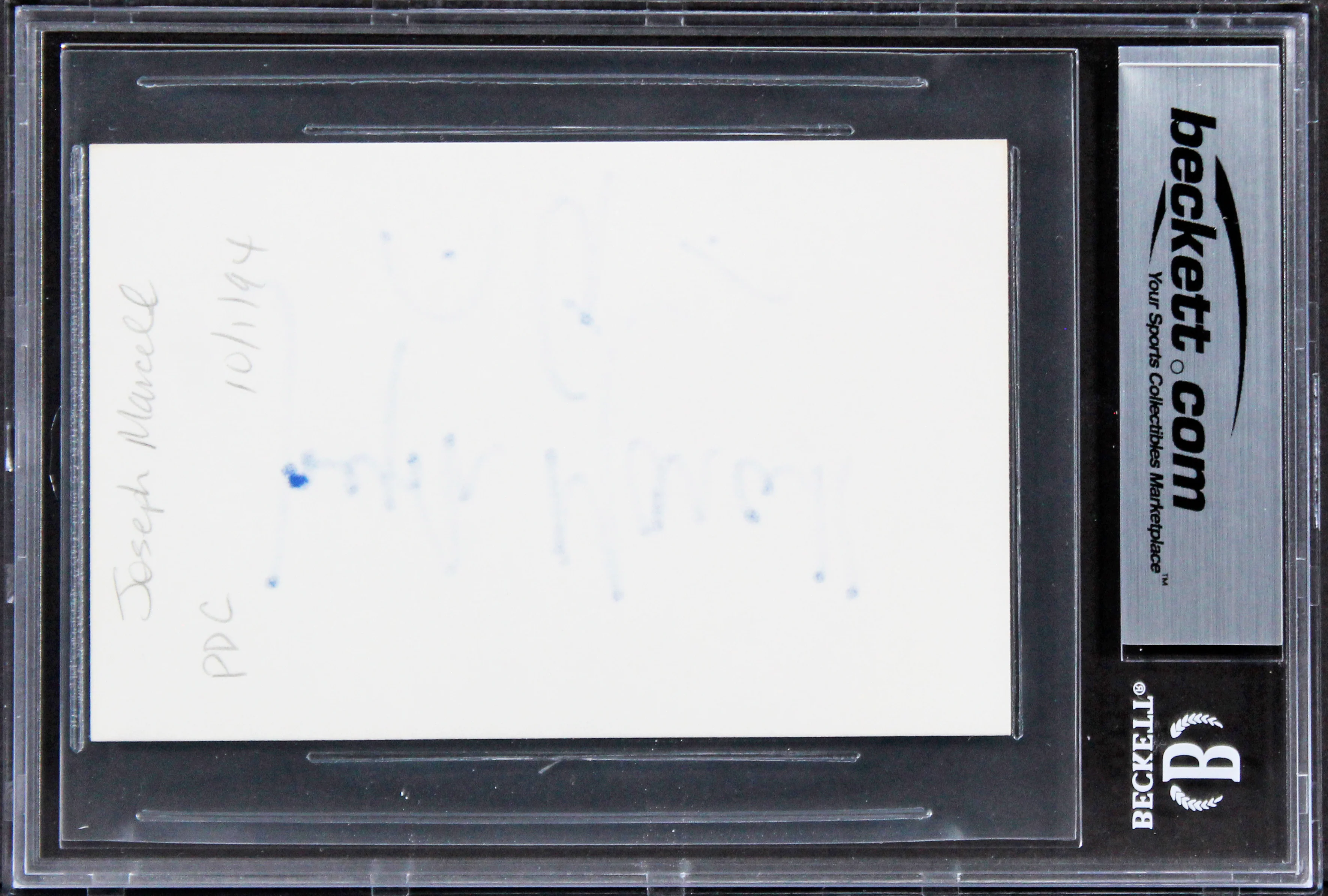 Joseph Marcell Fresh Prince of Bel-Air Signed 3x5 Index Card BAS Slabbed - Image 3