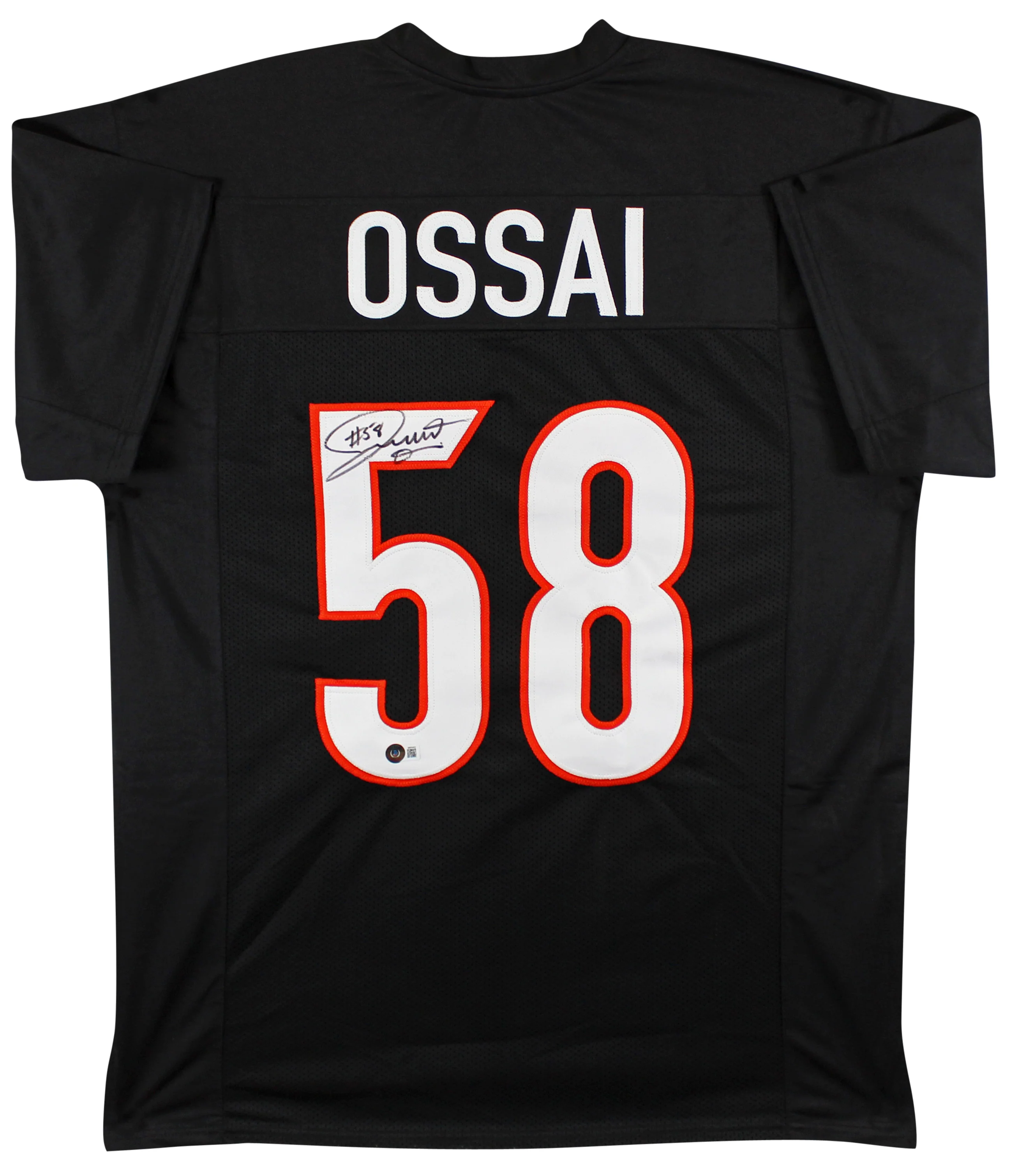 Joseph Ossai Authentic Signed Black Pro Style Jersey Autographed BAS Witnessed 2 - Image 2