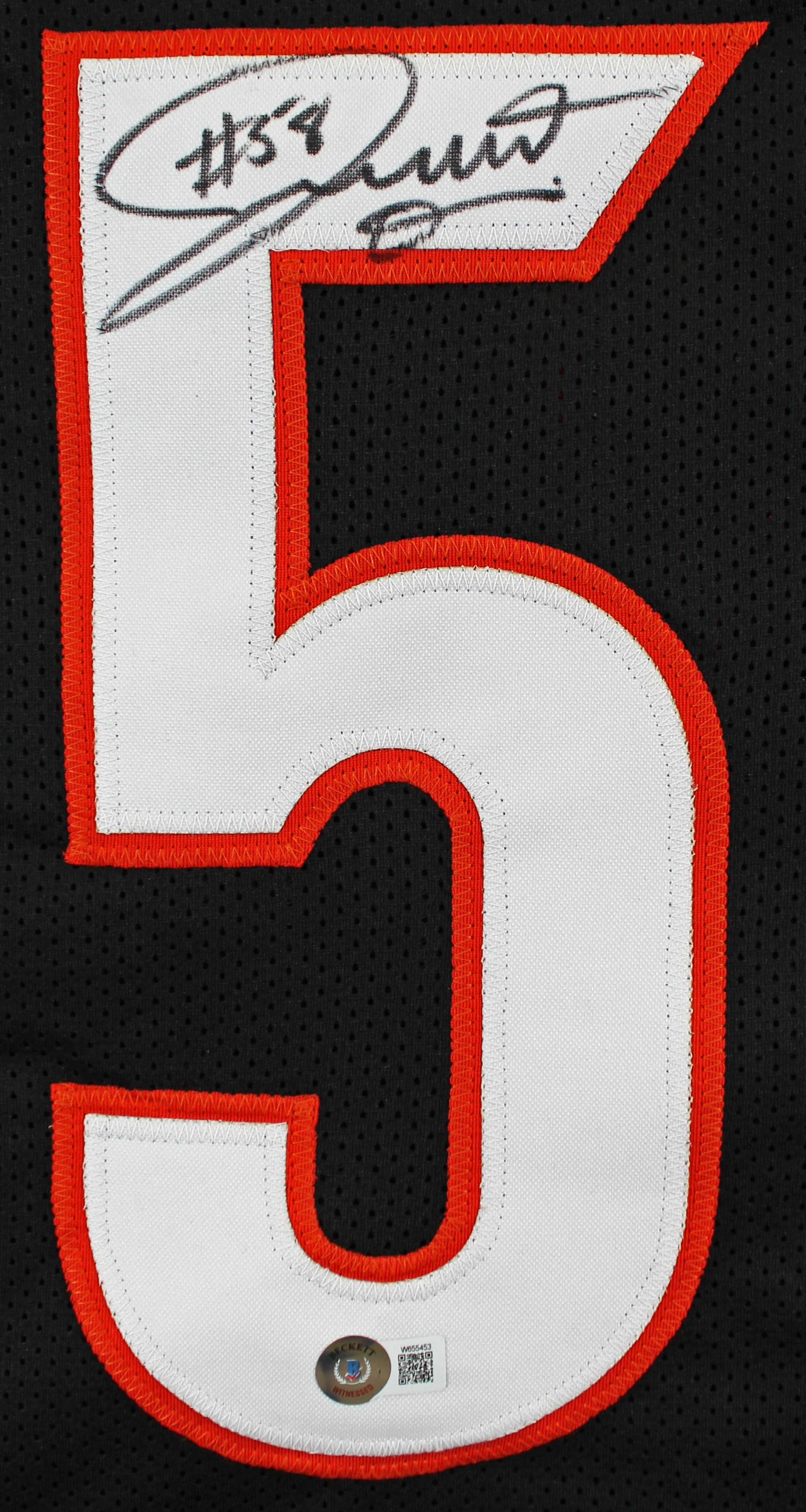 Joseph Ossai Authentic Signed Black Pro Style Jersey Autographed BAS Witnessed 2 - Image 3