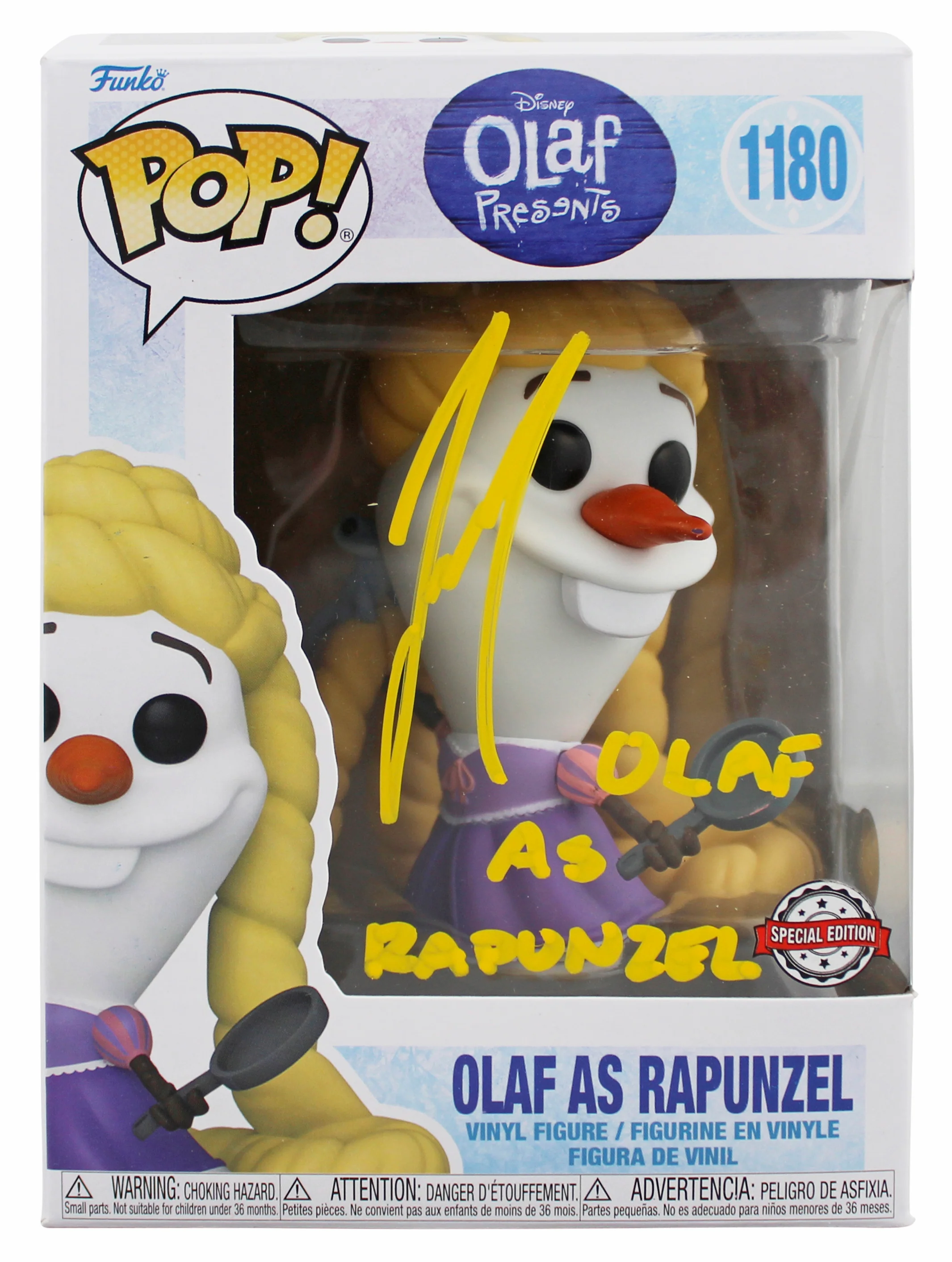 Josh Gad Frozen "Olaf as Rapunzel" Signed #1180 Funko Pop Vinyl Figure BAS 1 - Image 2