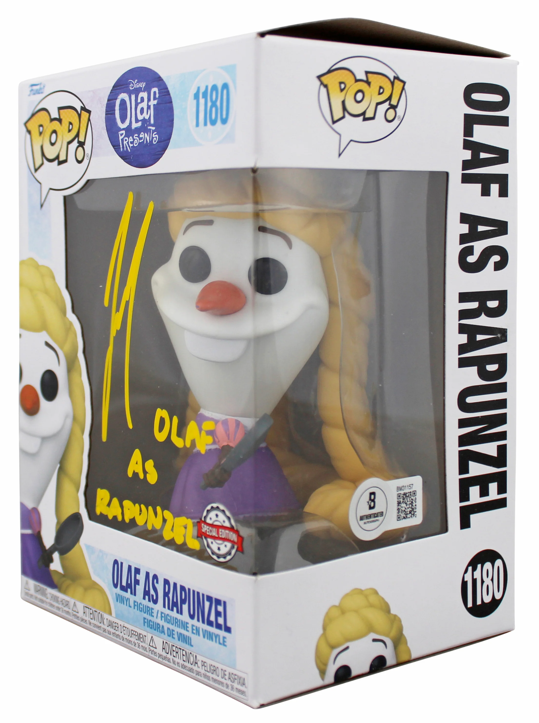 Josh Gad Frozen "Olaf as Rapunzel" Signed #1180 Funko Pop Vinyl Figure BAS 1 - Image 3