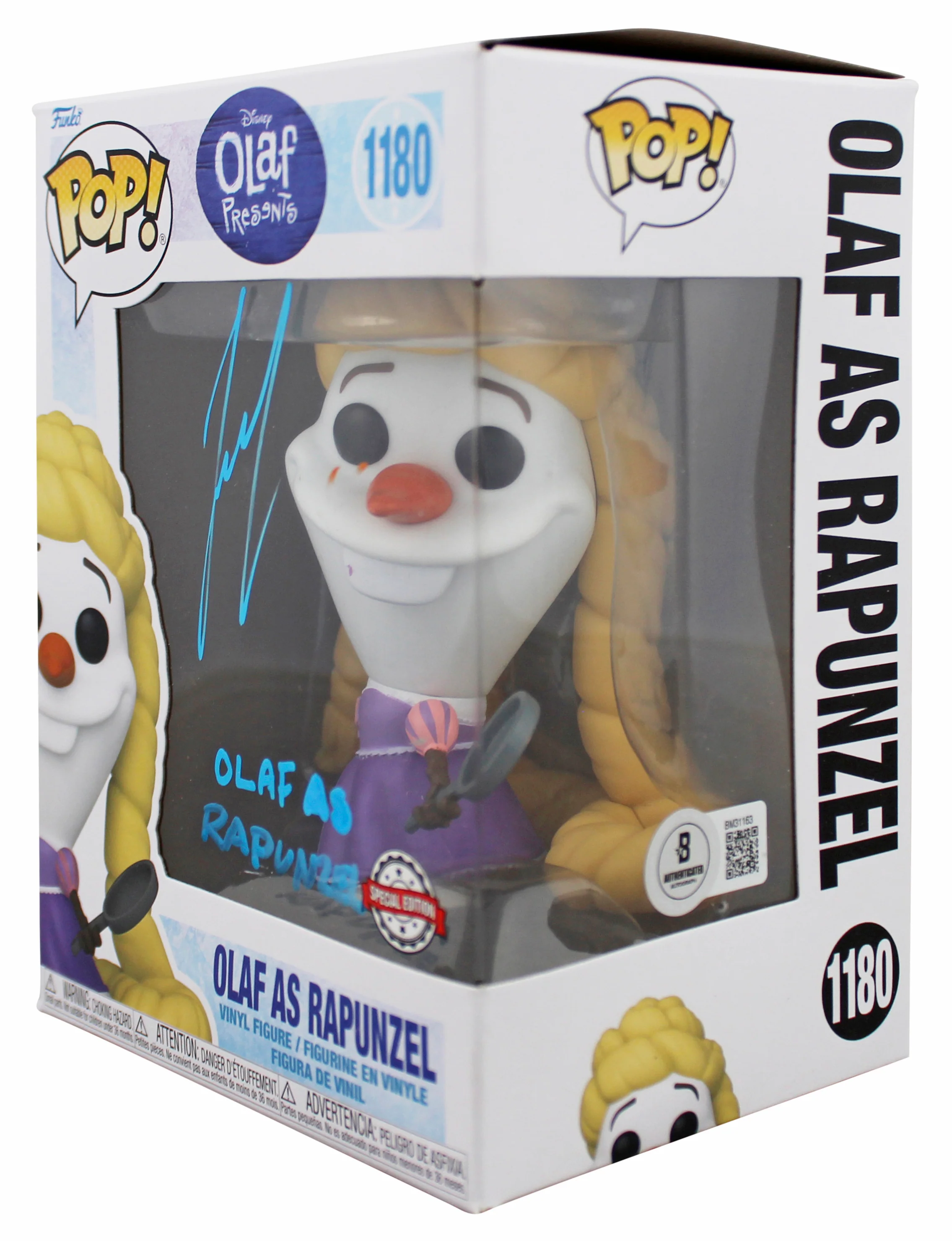 Josh Gad Frozen "Olaf as Rapunzel" Signed #1180 Funko Pop Vinyl Figure BAS 2 - Image 3