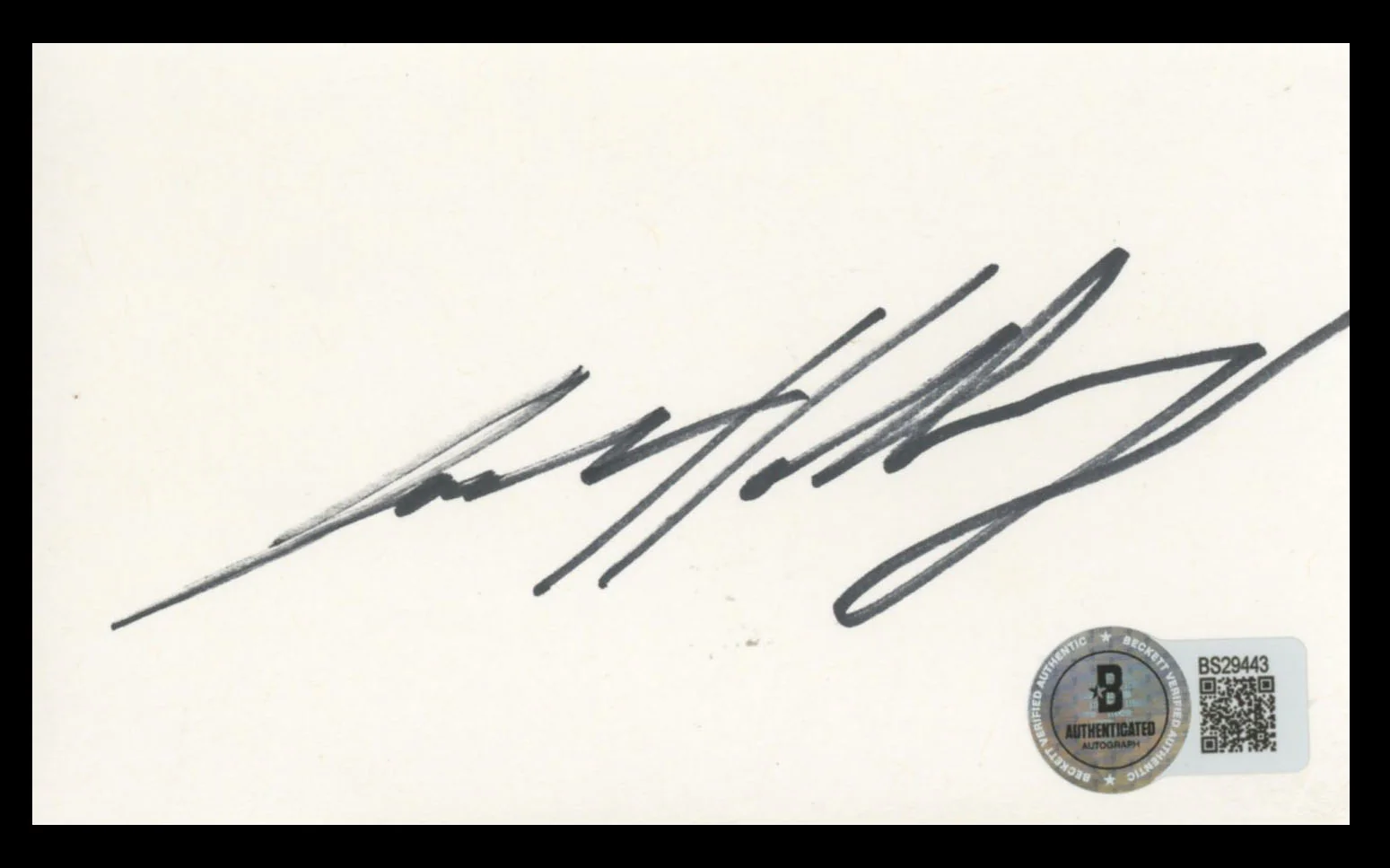 Josh Holloway Lost Authentic Signed 3x5 Index Card Autographed BAS #BS29443