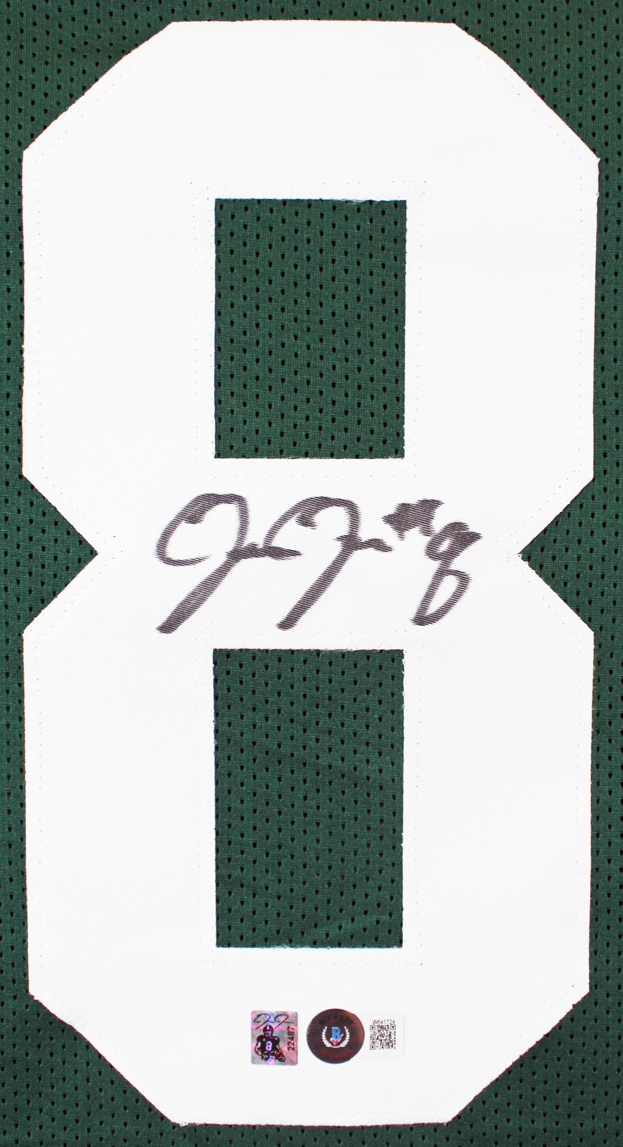 Josh Jacobs Authentic Signed Green Pro Style Jersey Autographed BAS Witnessed - Image 3