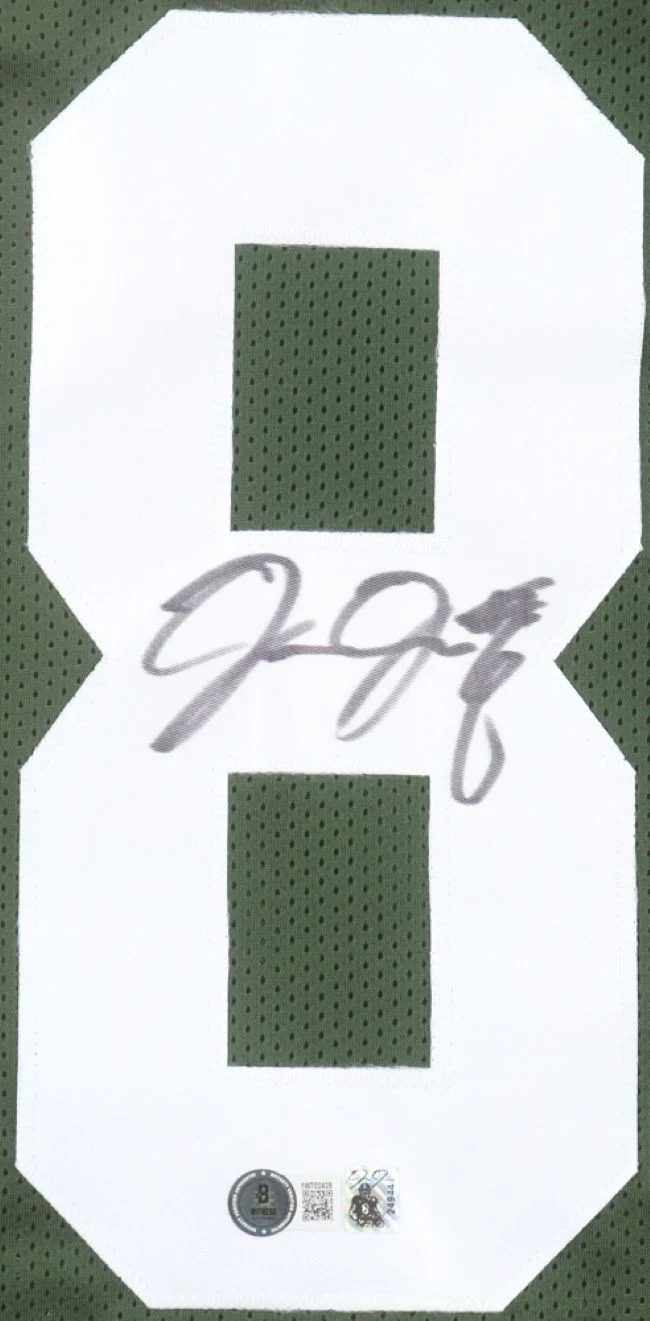 Josh Jacobs Green Bay Signed Green Football Jersey BAS - Image 2