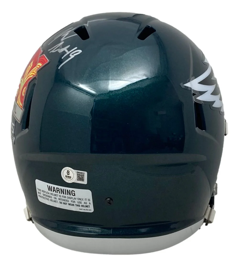 Josh Sweat Signed Philadelphia Eagles FS Super Bowl 59 LIX Replica Helmet BAS - Image 4