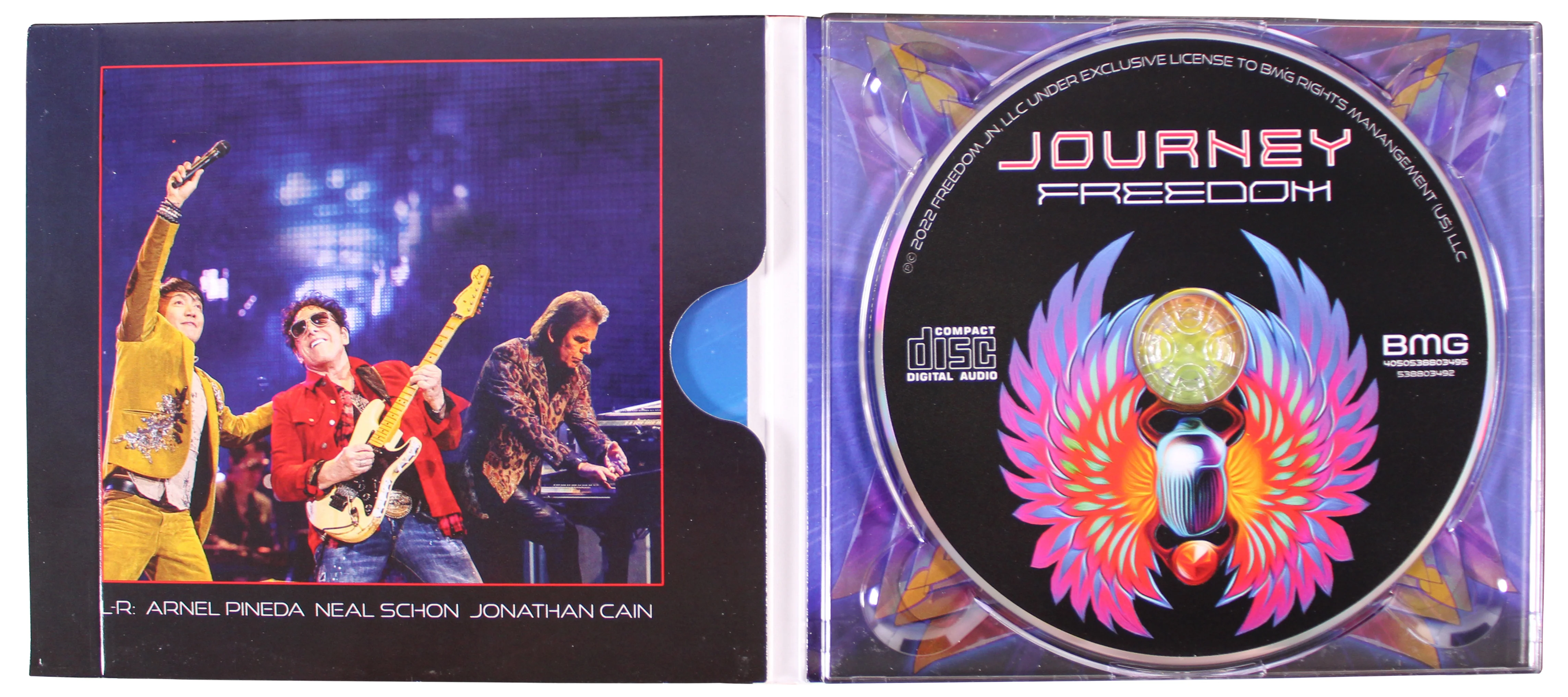 Journey (3) Schon, Cain & Pineda Signed Freedom CD Insert w/ Disk BAS #AE13373 - Image 5