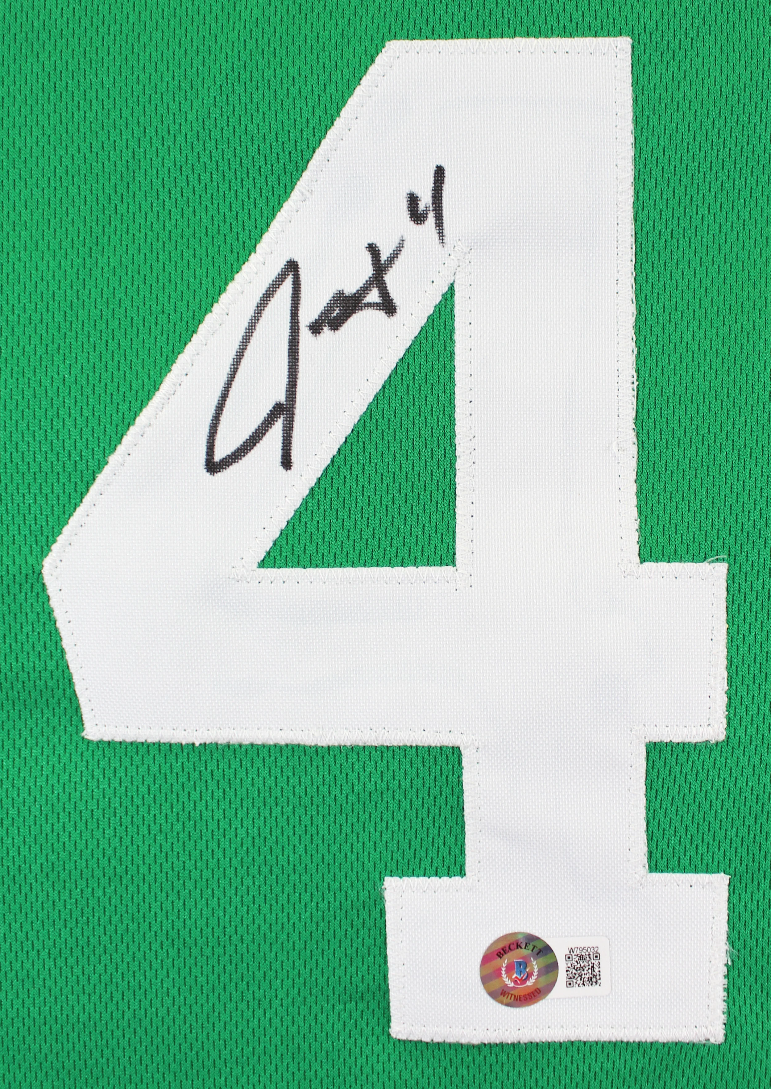Jrue Holiday Authentic Signed Green Pro Style Jersey Autographed BAS Witnessed - Image 3