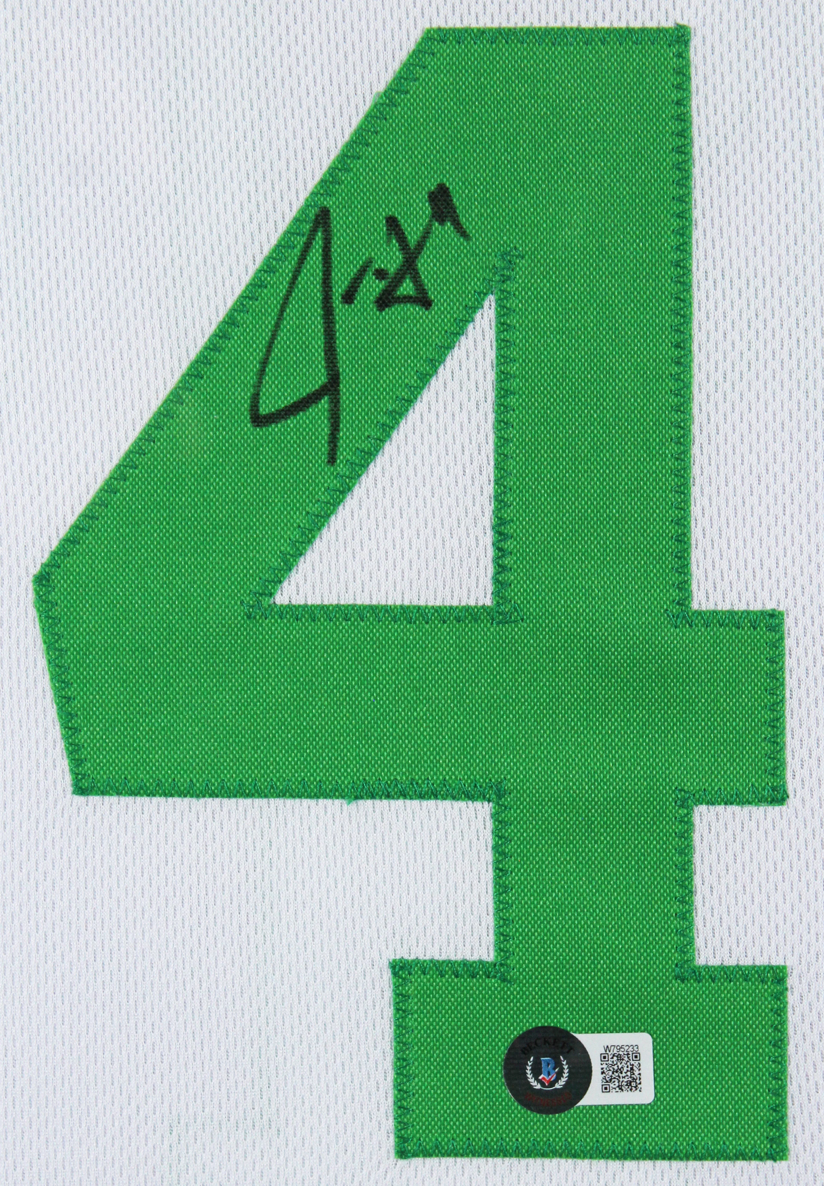Jrue Holiday Authentic Signed White Pro Style Framed Jersey BAS Witnessed - Image 3