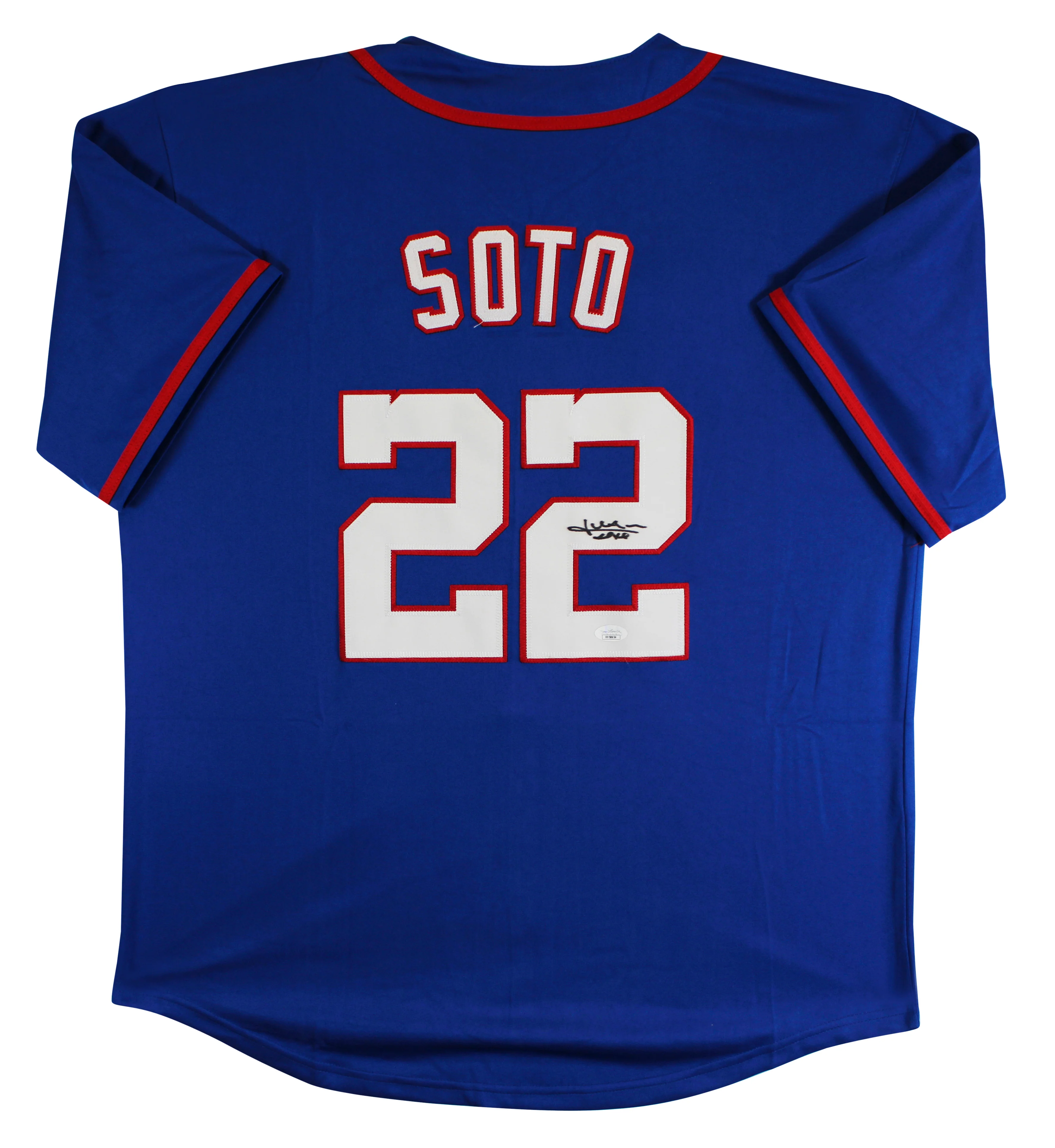 Juan Soto Authentic Signed Blue Pro Style Jersey Autographed JSA - Image 2