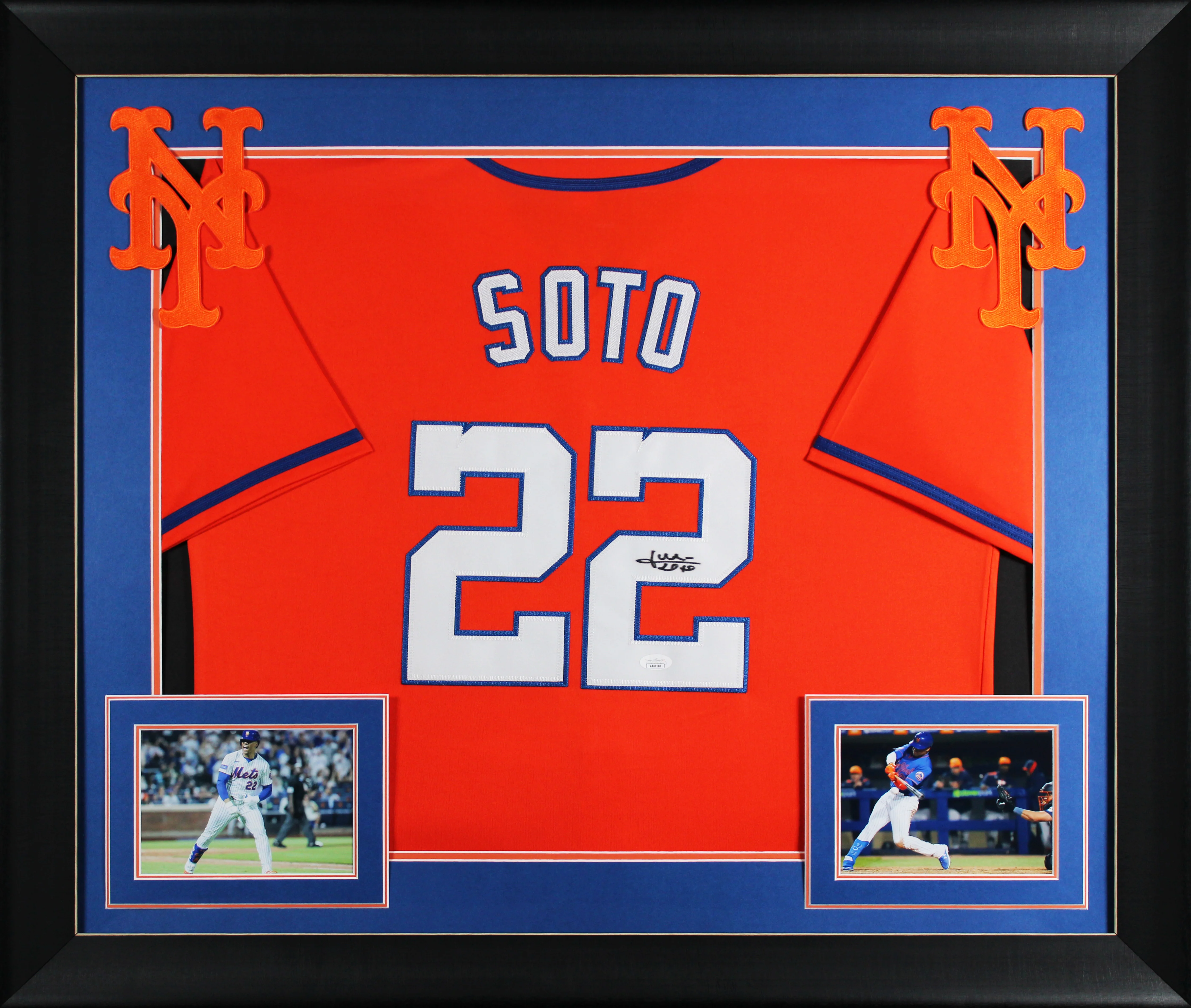 Juan Soto Authentic Signed Orange Pro Style Framed Jersey Autographed JSA - Image 2