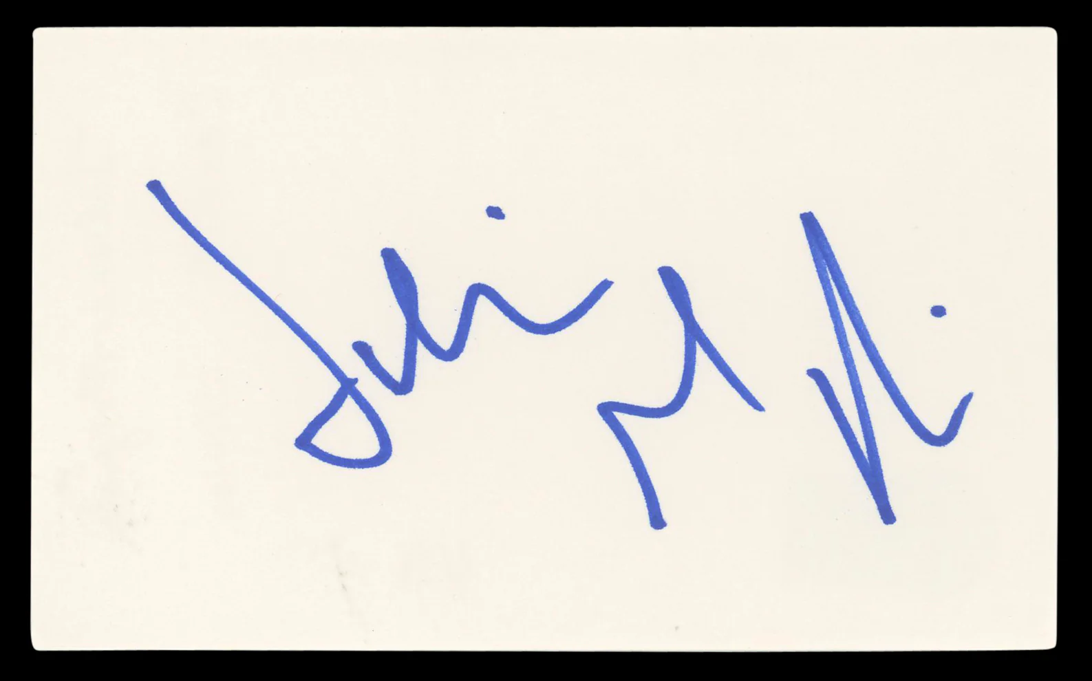 Julianna Margulies ER Authentic Signed 3x5 Index Card Autographed BAS #BL96396 - Image 2