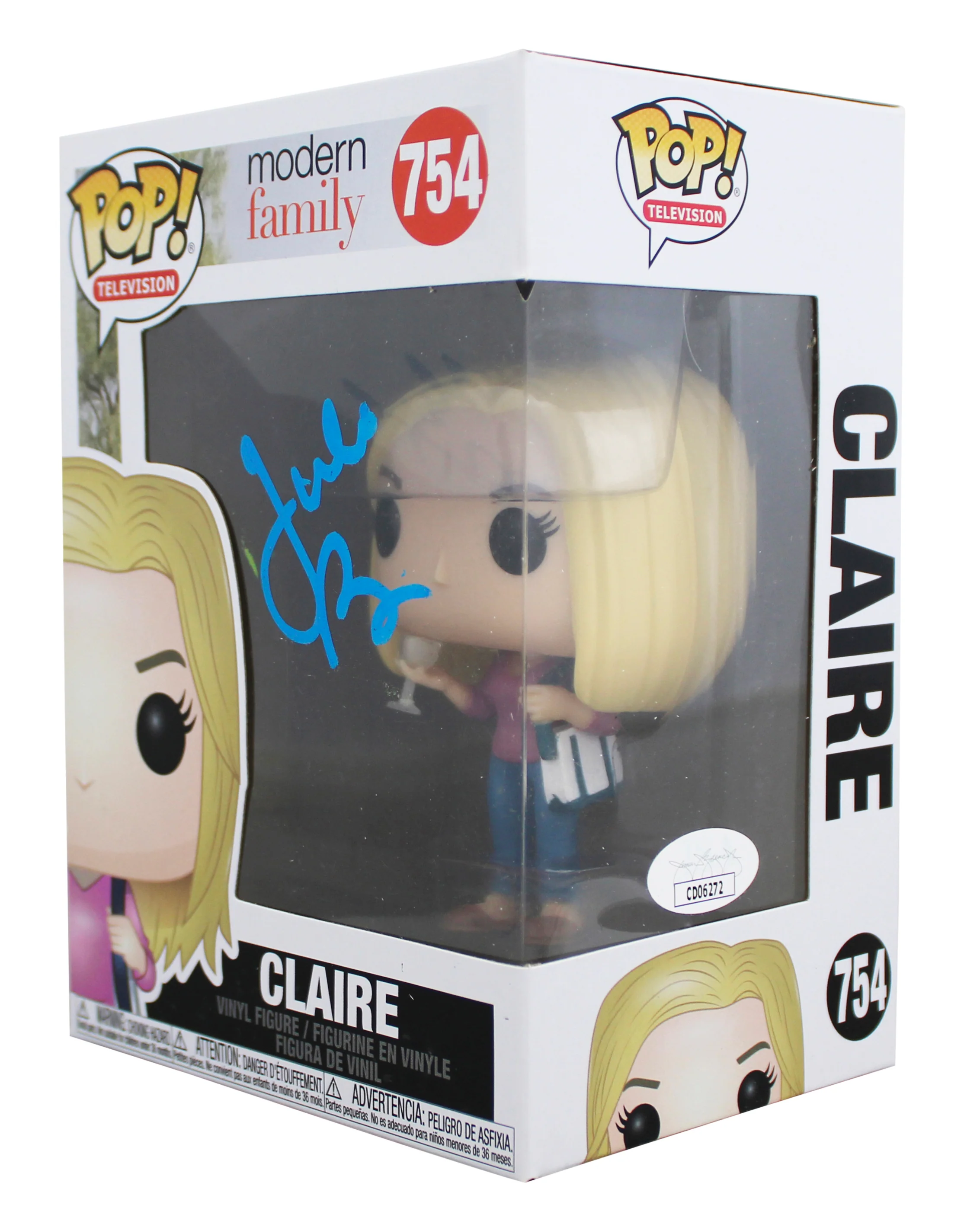 Julie Bowen Modern Family Signed Claire #754 Funko Pop Vinyl Figure JSA #CD06272 - Image 3
