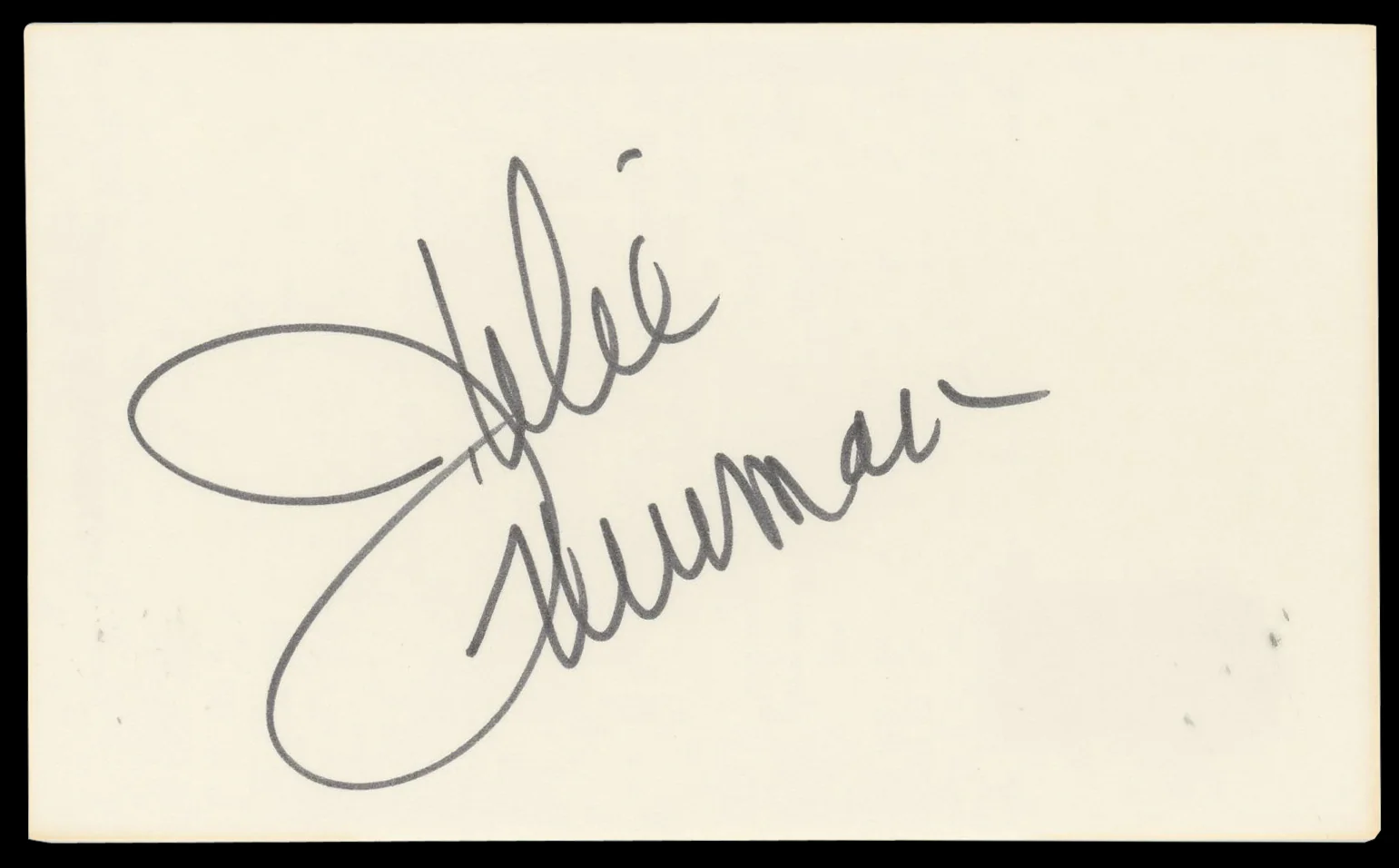 Julie Newmar The Marriage-Go-Round Authentic Signed 3x5 Index Card BAS #BN06504 - Image 2