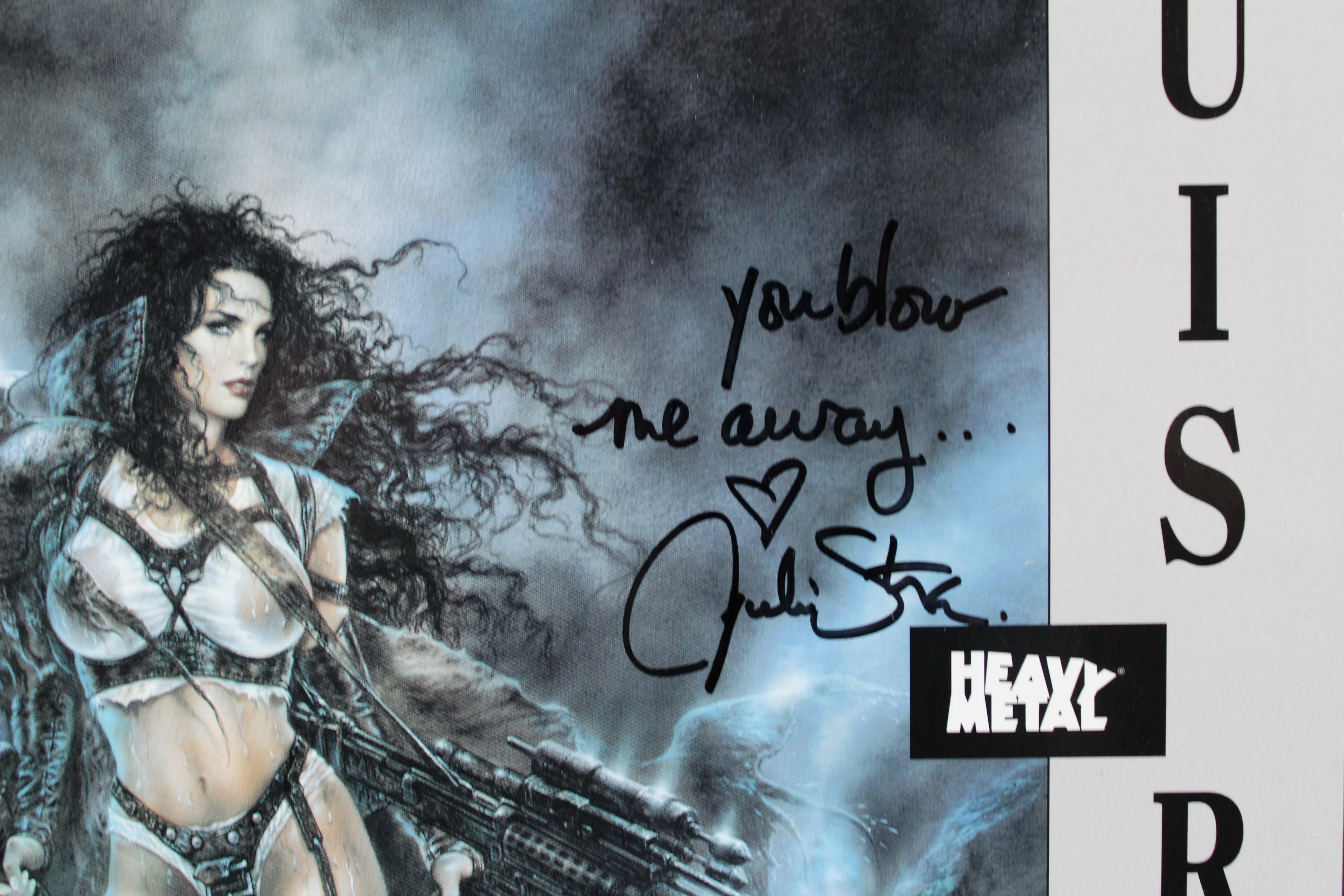Julie Strain Heavy Metal Authentic Signed 1999 Luis Royo Calendar BAS #BA74090 - Image 3