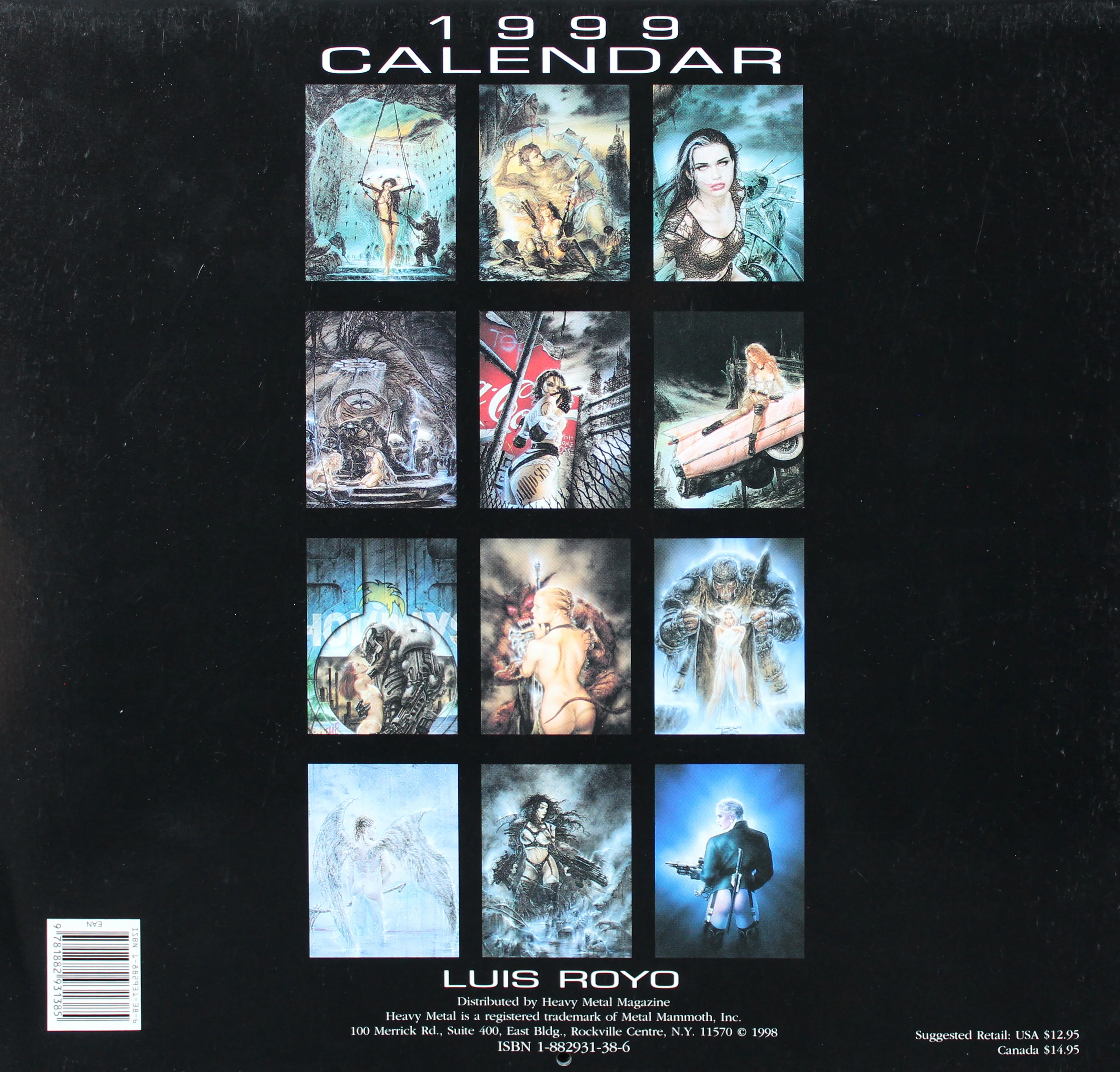Julie Strain Heavy Metal Authentic Signed 1999 Luis Royo Calendar BAS #BA74090 - Image 5