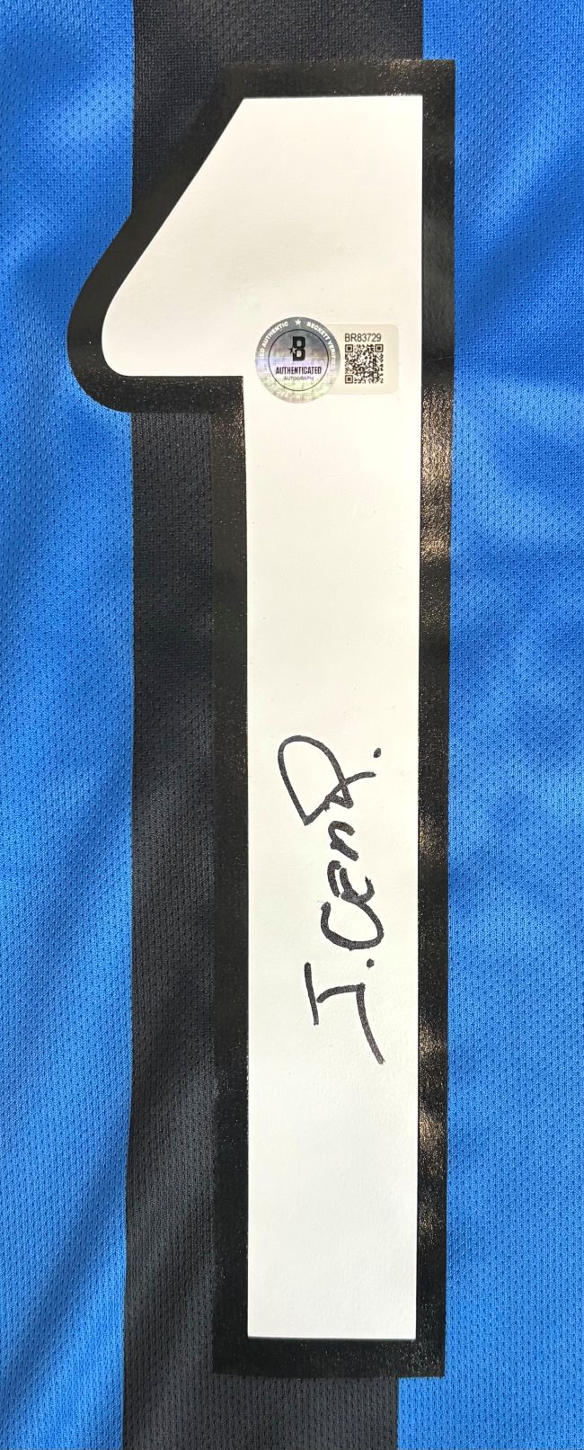 Julio Cesar Signed Inter Milan Nike Blue Soccer Jersey BAS - Image 2