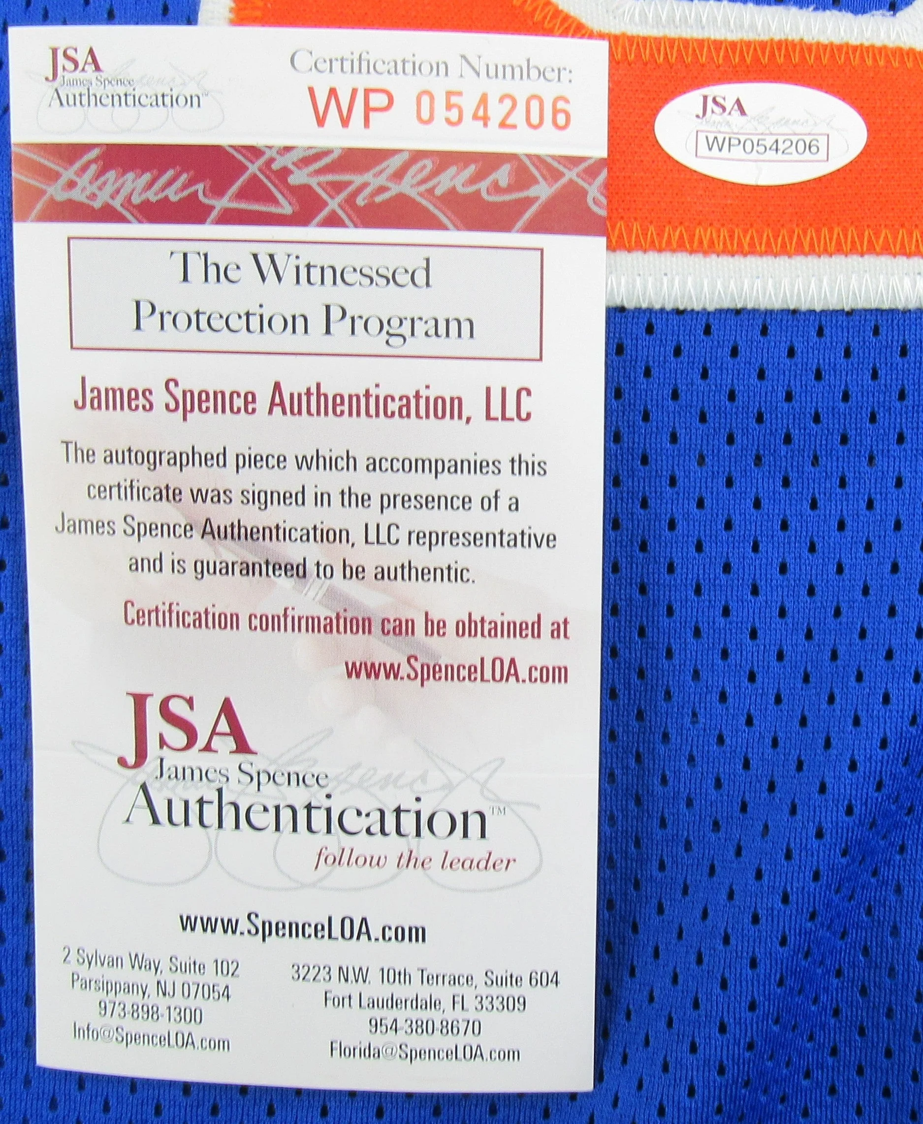 Kristaps Porzingis Signed Auto Knicks Basketball Jersey JSA WP054206 - Image 5