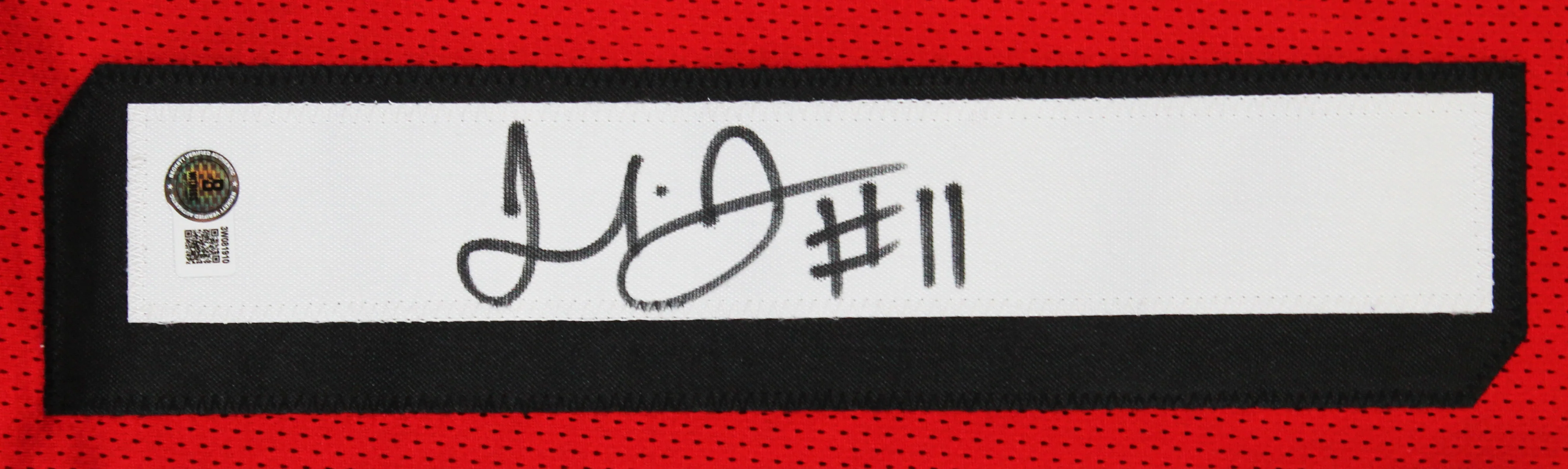 Julio Jones Authentic Signed Red Pro Style Framed Jersey BAS Witnessed - Image 3