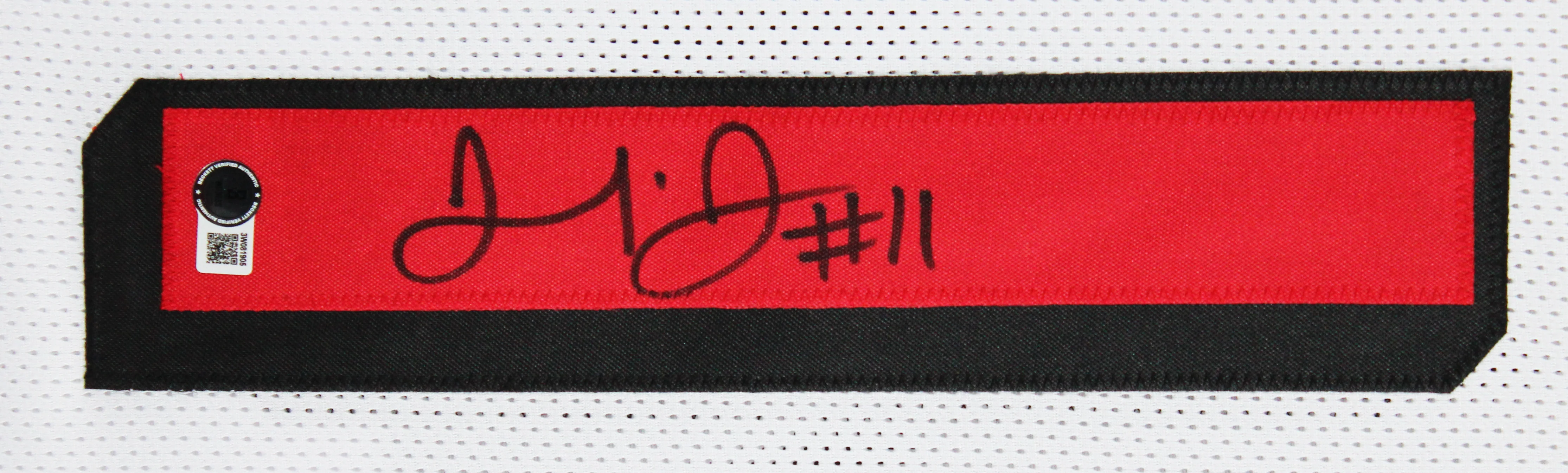 Julio Jones Authentic Signed White Pro Style Framed Jersey BAS Witnessed - Image 3
