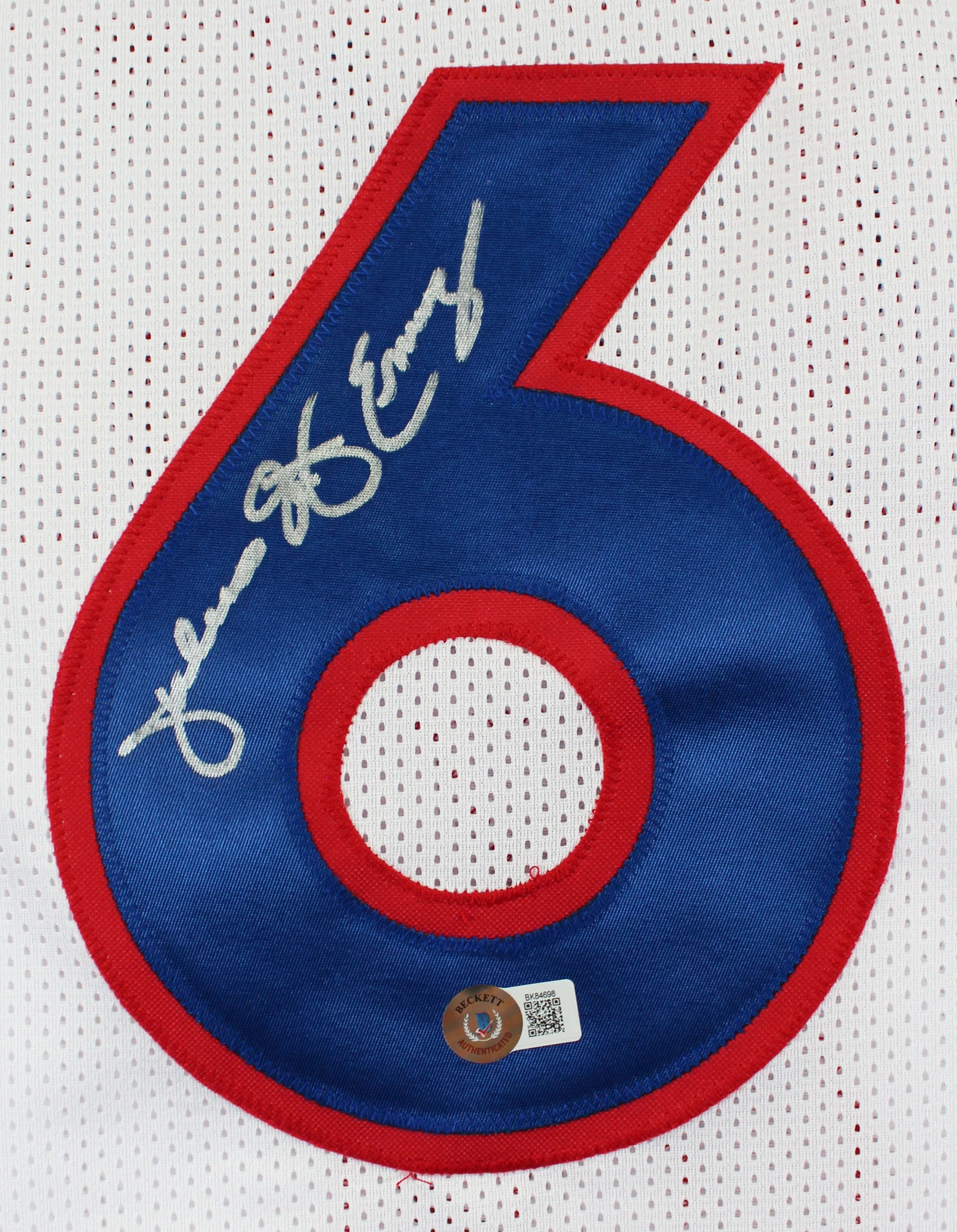 Julius "Dr. J" Erving Authentic Signed Blue Pro Style Framed Jersey BAS 2 - Image 3