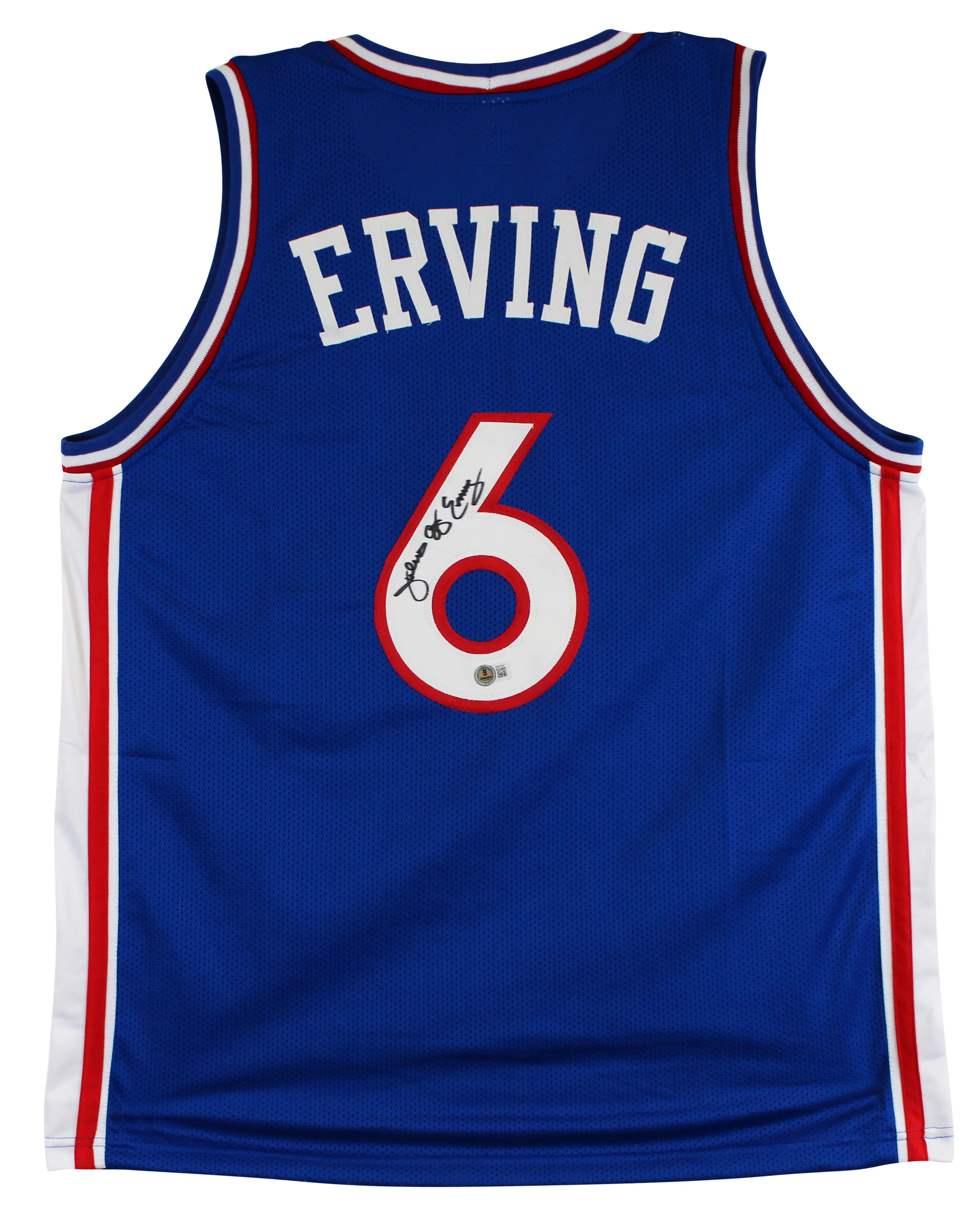 Julius "Dr. J" Erving Authentic Signed Blue Pro Style Jersey Autographed BAS 2 - Image 2
