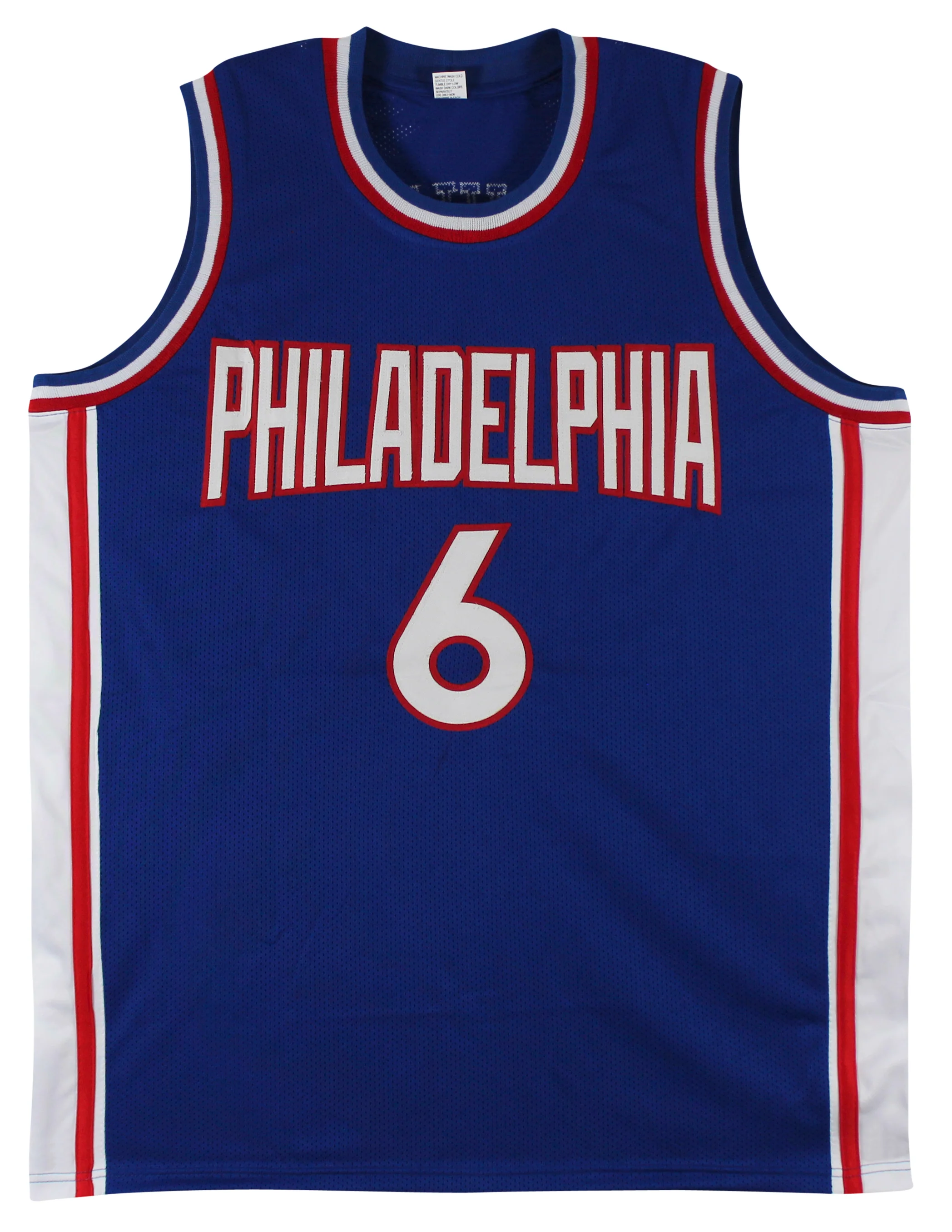 Julius "Dr. J" Erving Authentic Signed Blue Pro Style Jersey BAS Witnessed - Image 4