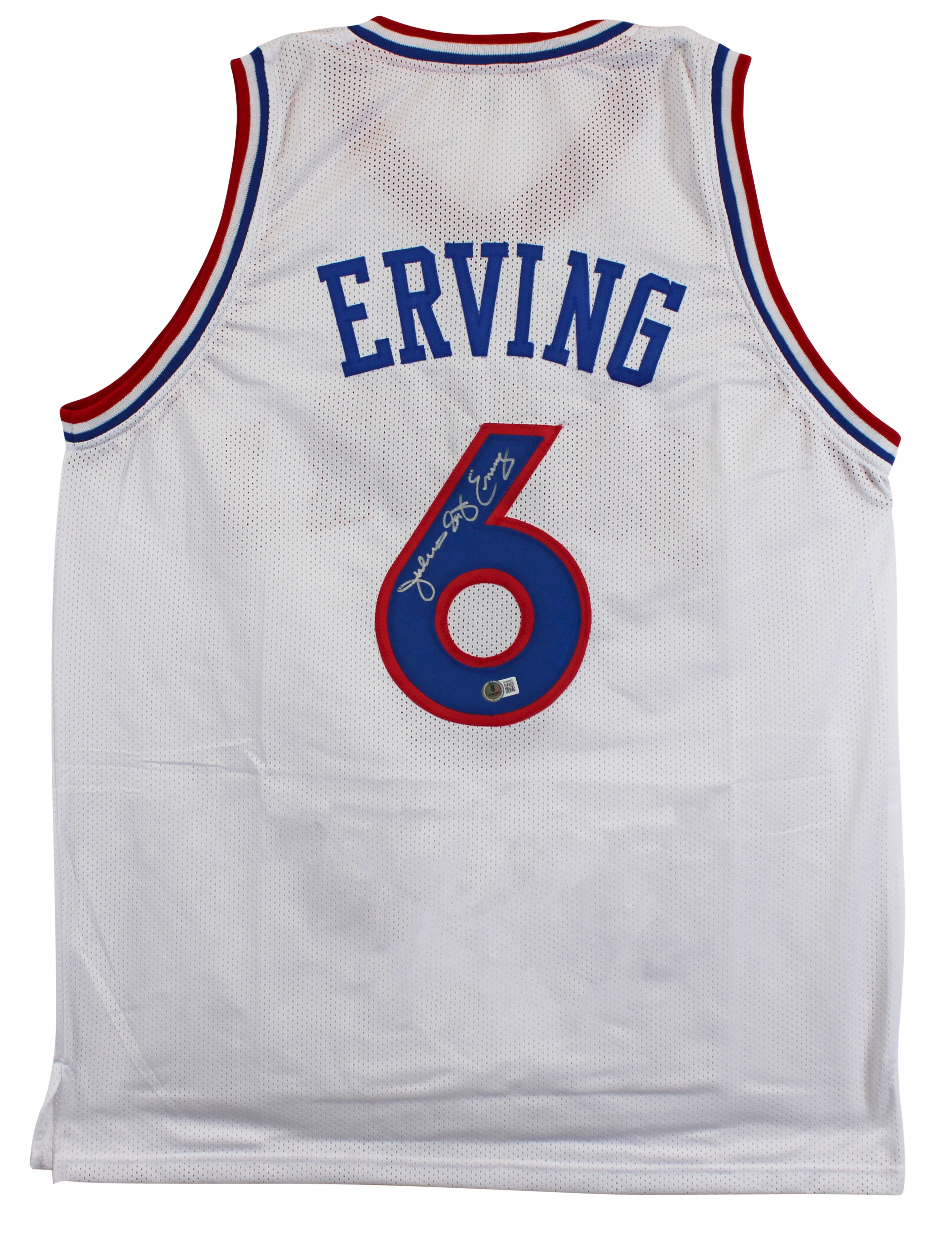 Julius "Dr. J" Erving Authentic Signed White Pro Style Jersey Autographed BAS - Image 2
