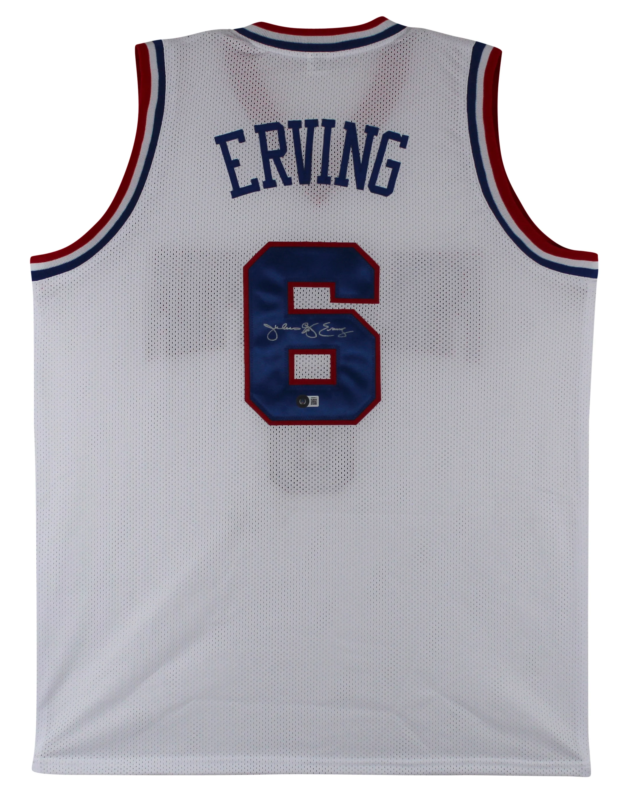Julius "Dr. J" Erving Authentic Signed White Pro Style Jersey BAS Witnessed - Image 2