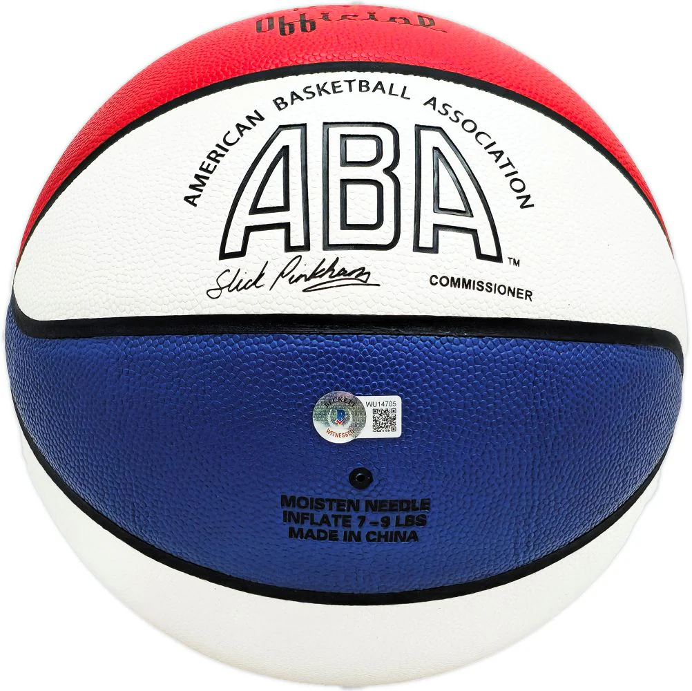 Julius Dr. J Erving New Jersey Nets Signed Official ABA Basketball BAS - Image 2