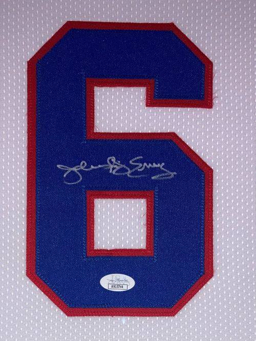 Julius Dr J Erving Philadelphia Signed Framed White Basketball Jersey JSA - Image 2