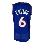 Julius Dr J Erving Signed Custom Blue Pro-Style Basketball Jersey JSA - Image 5