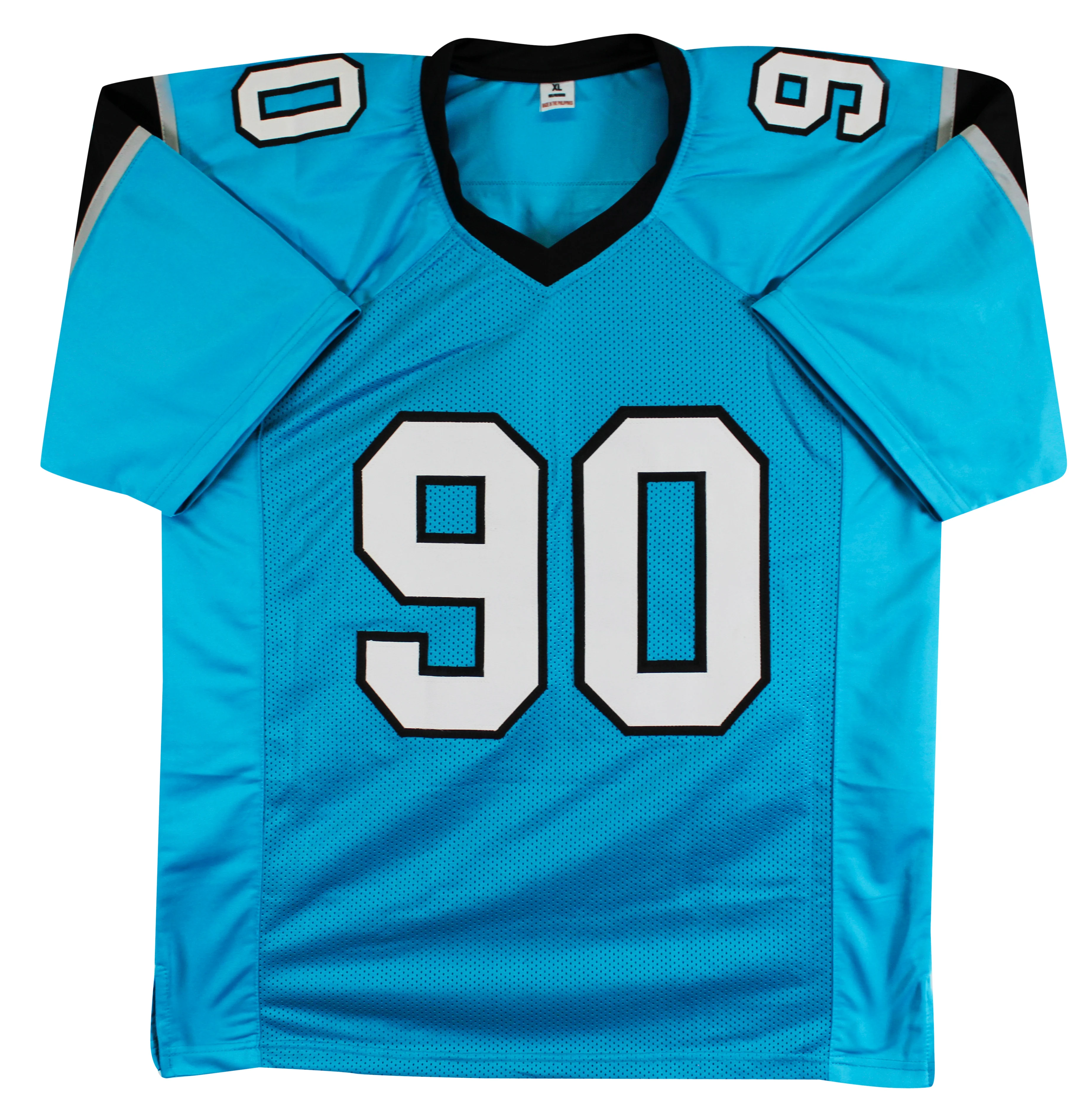 Julius Peppers "HOF 2024" Authentic Signed Teal Pro Style Jersey BAS Witnessed - Image 4